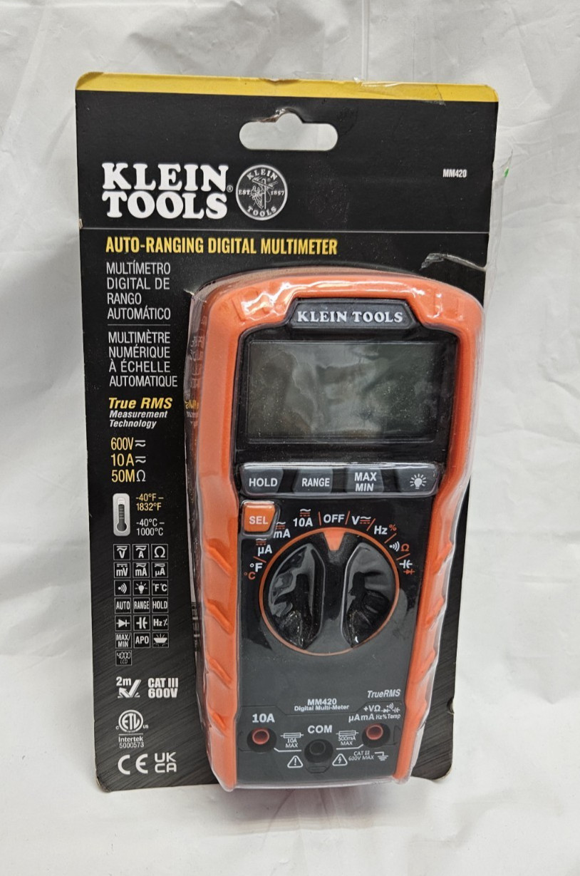 Klein Tools MM420 Digital Multimeter, Auto-Ranging TRMS Multimeter – New , P2