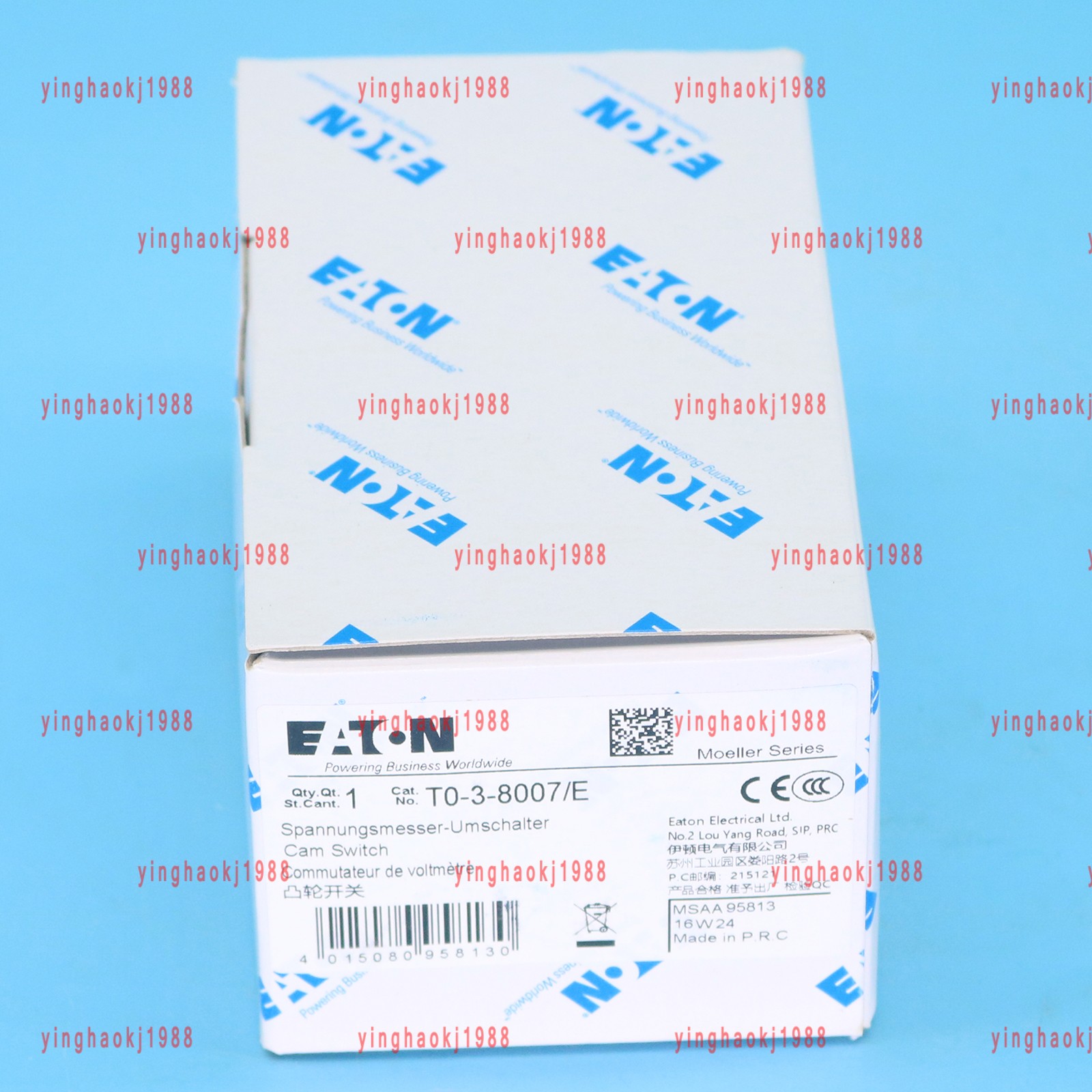one New EATON MOELLER T0-3-8007/E Select switch Quality assurance