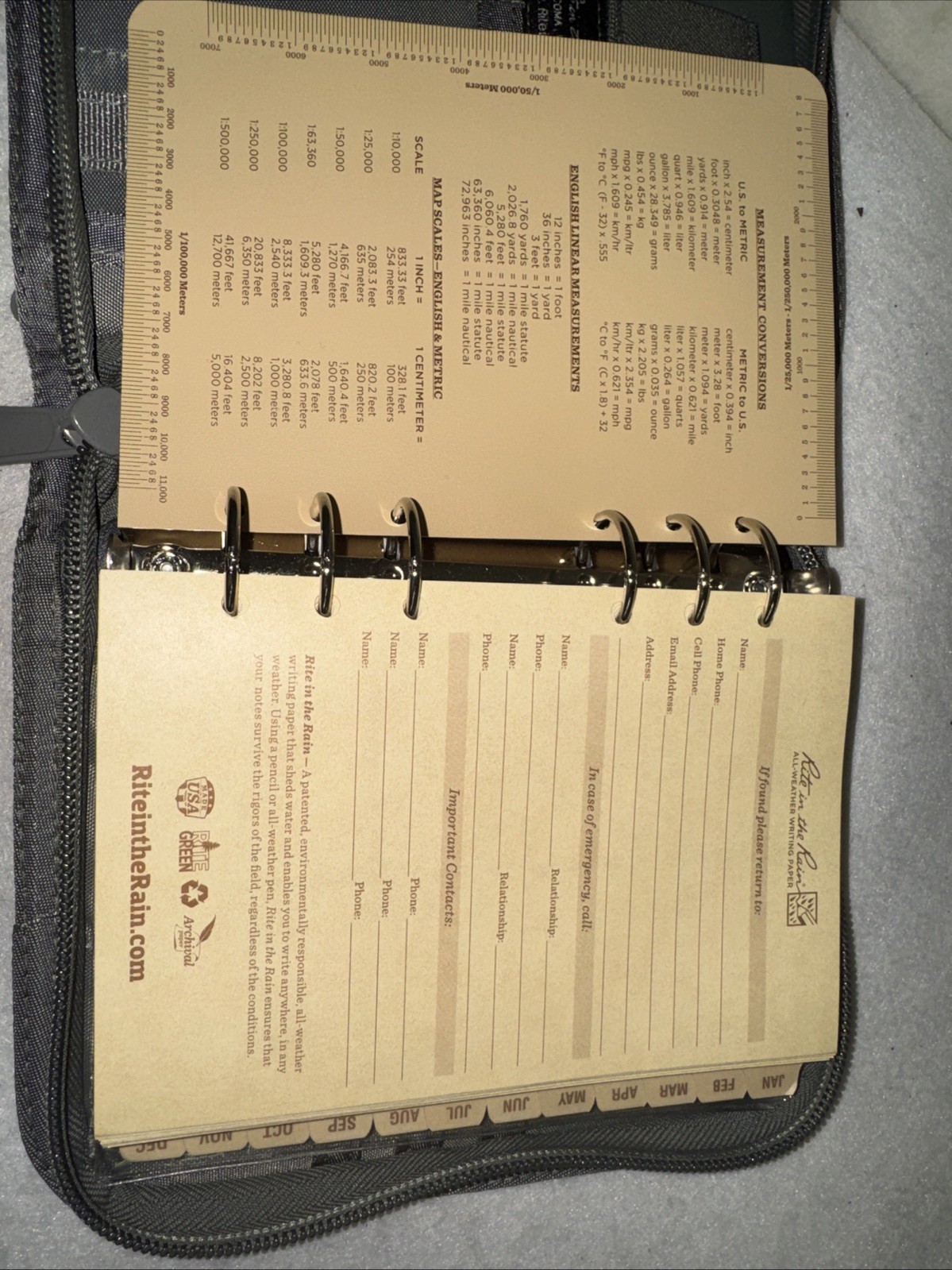 Rite in the Rain 9200T All-Weather Field Binder Kit ACU Digital COMPLETE NEW