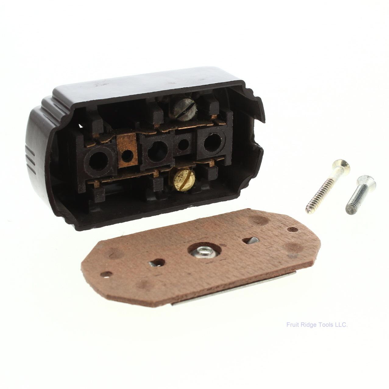 Eagle 746B Brown Non-Grounding 15A Surface Mount Duplex Outlet 125V