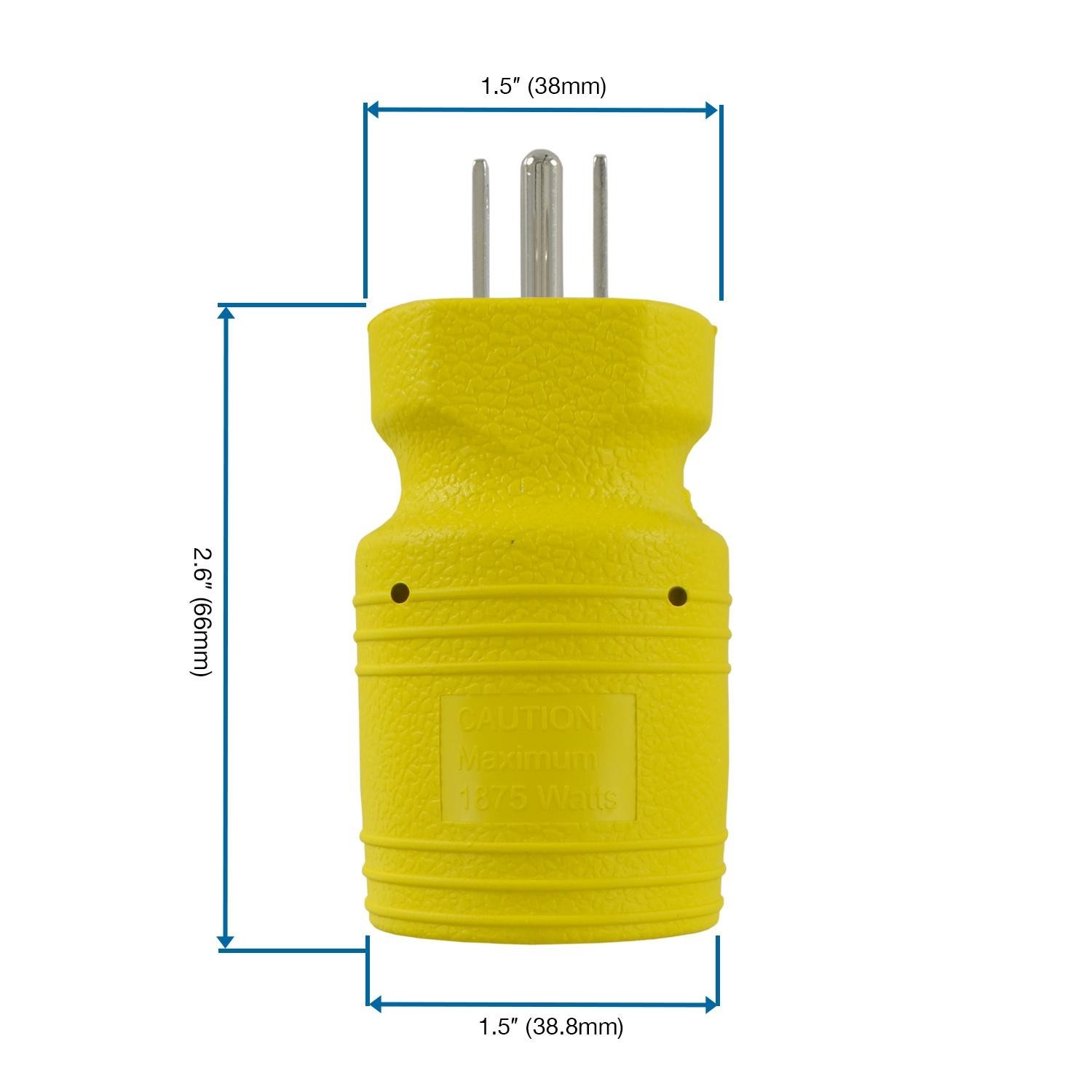 Conntek 30221-YW Plug Adapter NEMA 5-15P to L5-20R