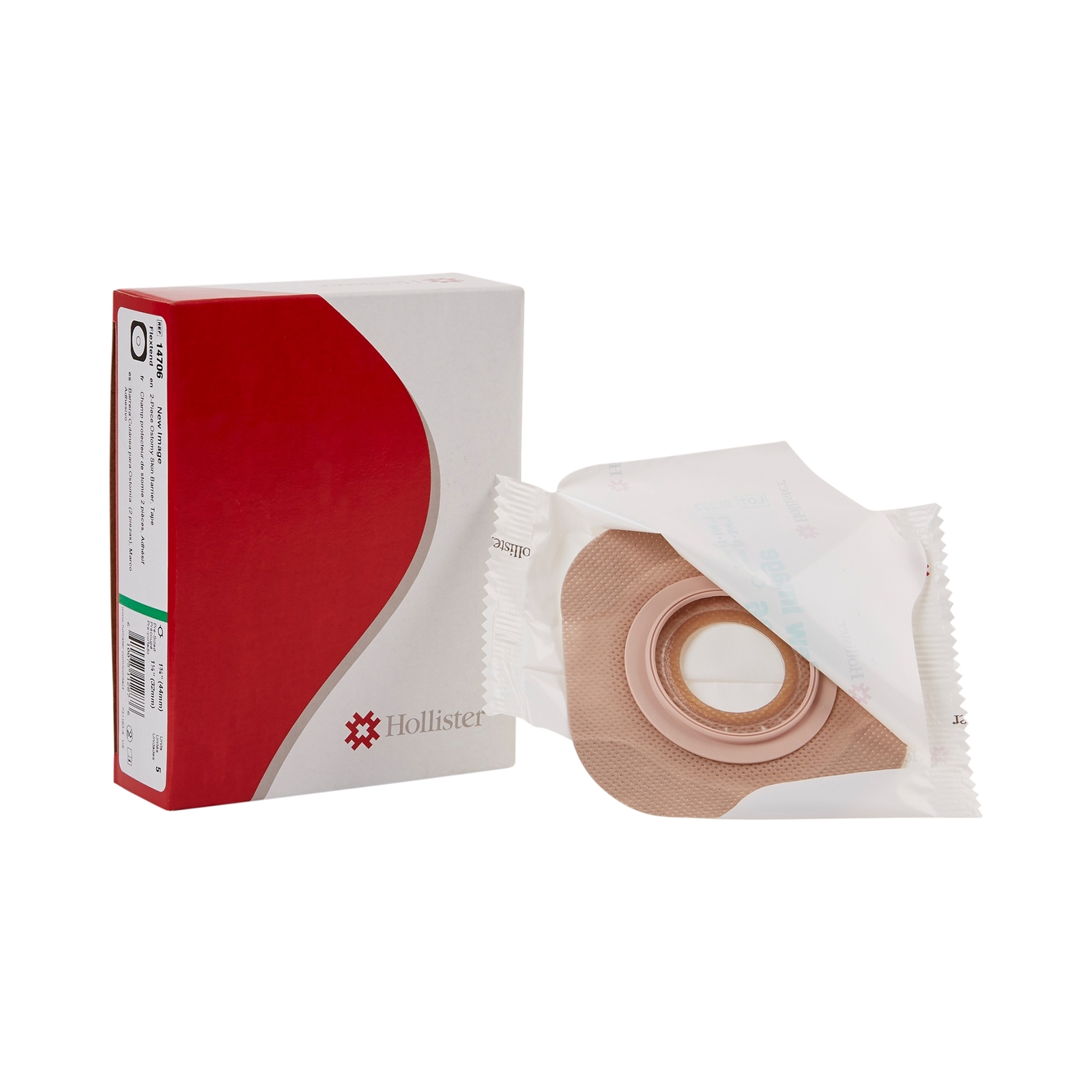Hollister Precut Extended Wear Ostomy Barrier 44 mm Flange 5 per Box