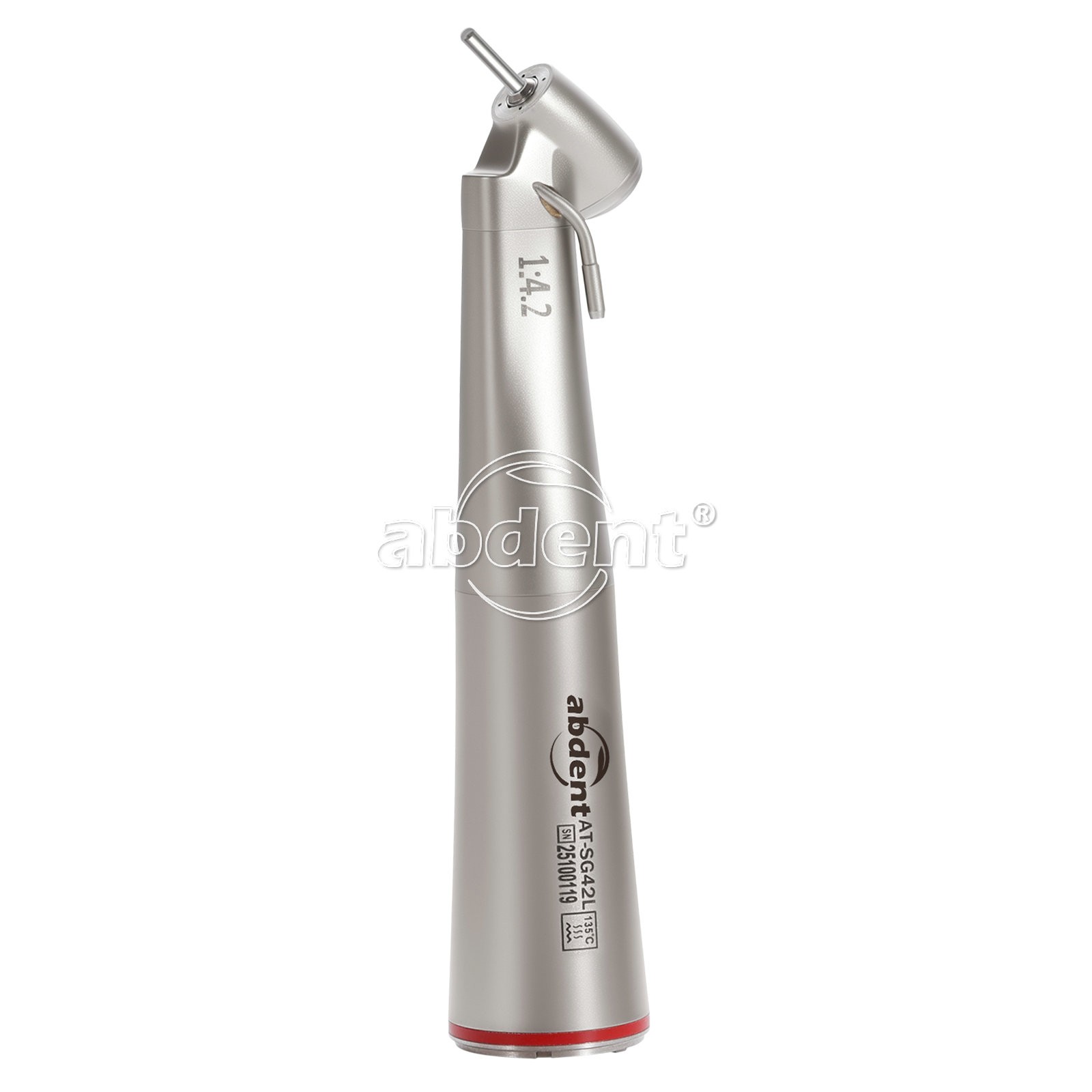 AbDent 1:4.2 45° LED Fiber Optic Contra Angle Handpiece External Water Spray