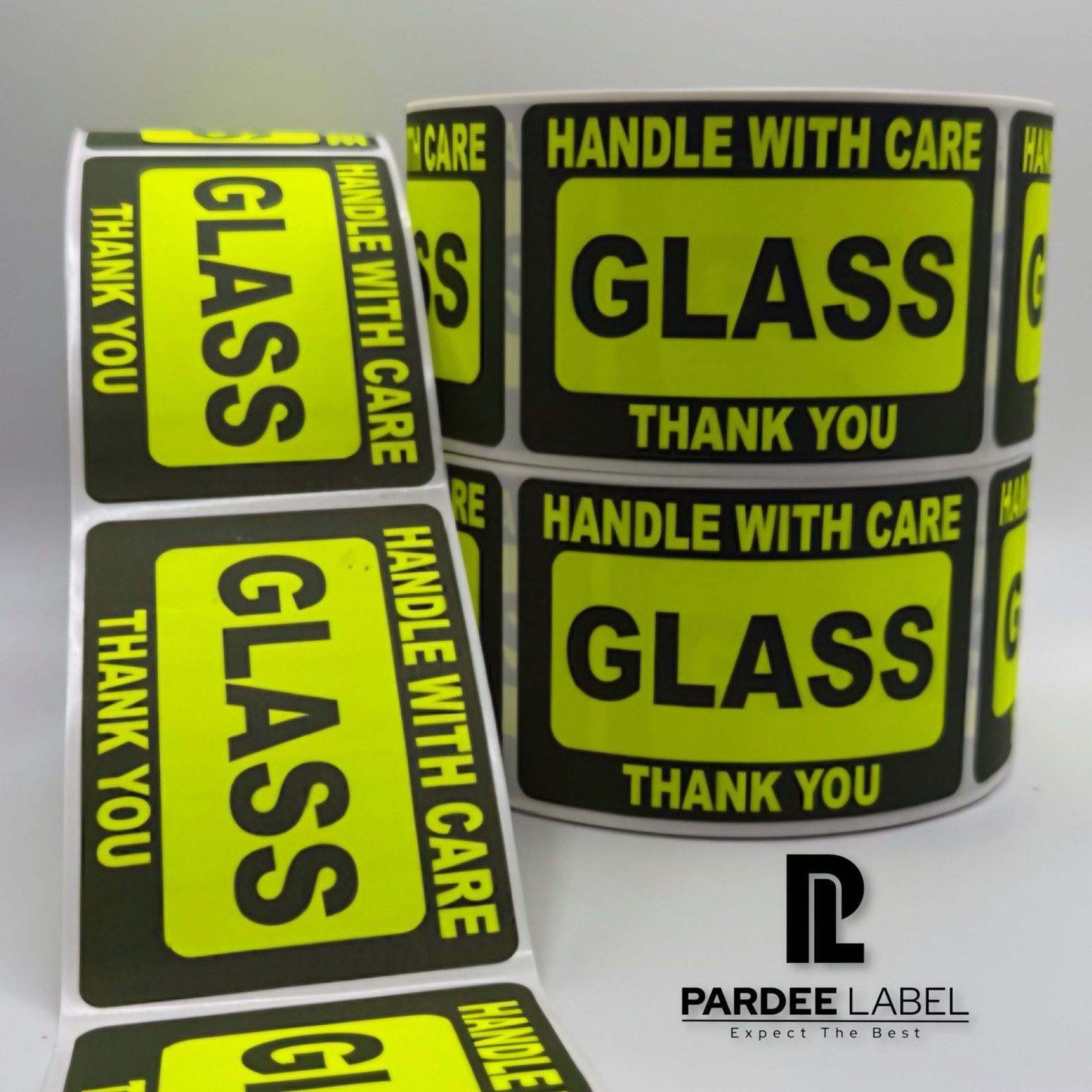 Handle With Care Glass Stickers 2”x3”- 250 Labels per Roll