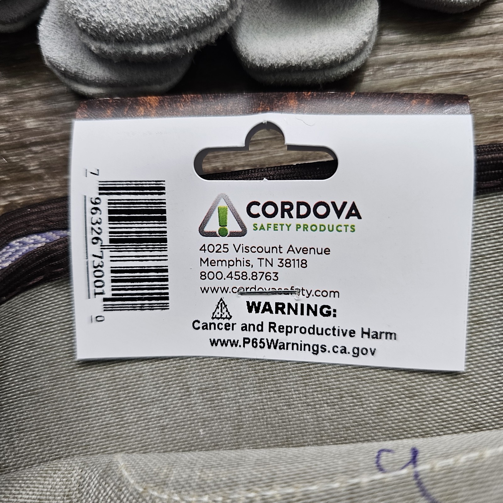 Cordova Leather Palm Safety Split Cowhide Working Cuff Gloves Size Large