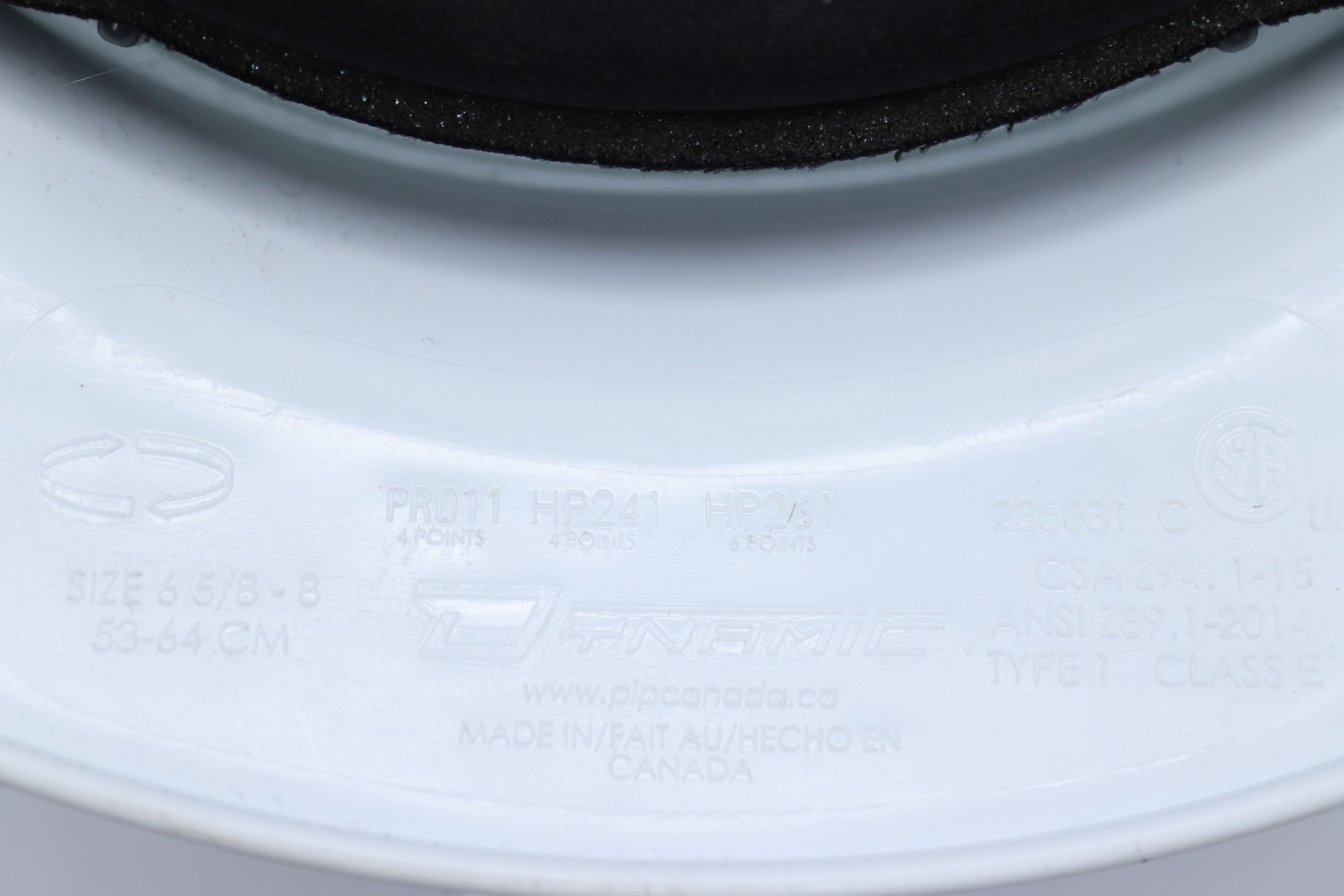Hard Hat with 4-Point Ratchet Suspension Type 1 Class E HP241-Sticker Residue
