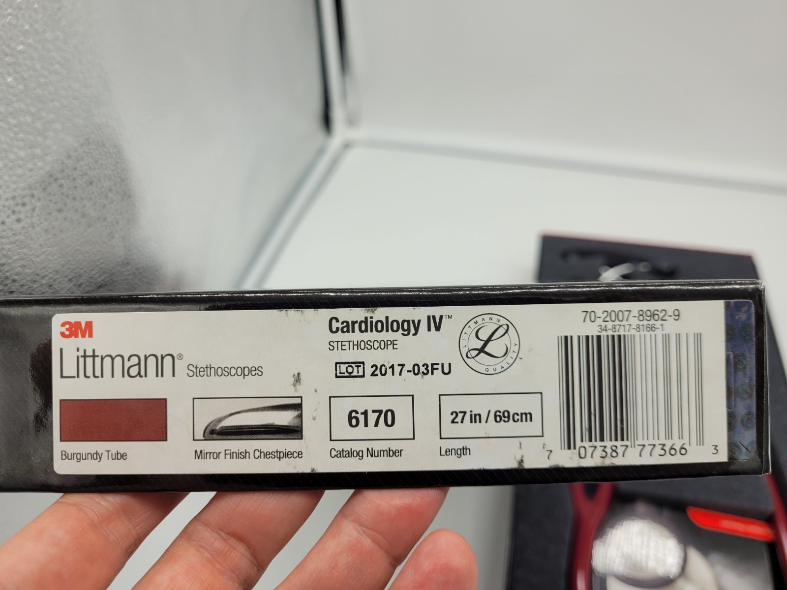 3M™ Littmann® Cardiology IV Stethoscope Burgundy with Mirror 6170 27in NEW