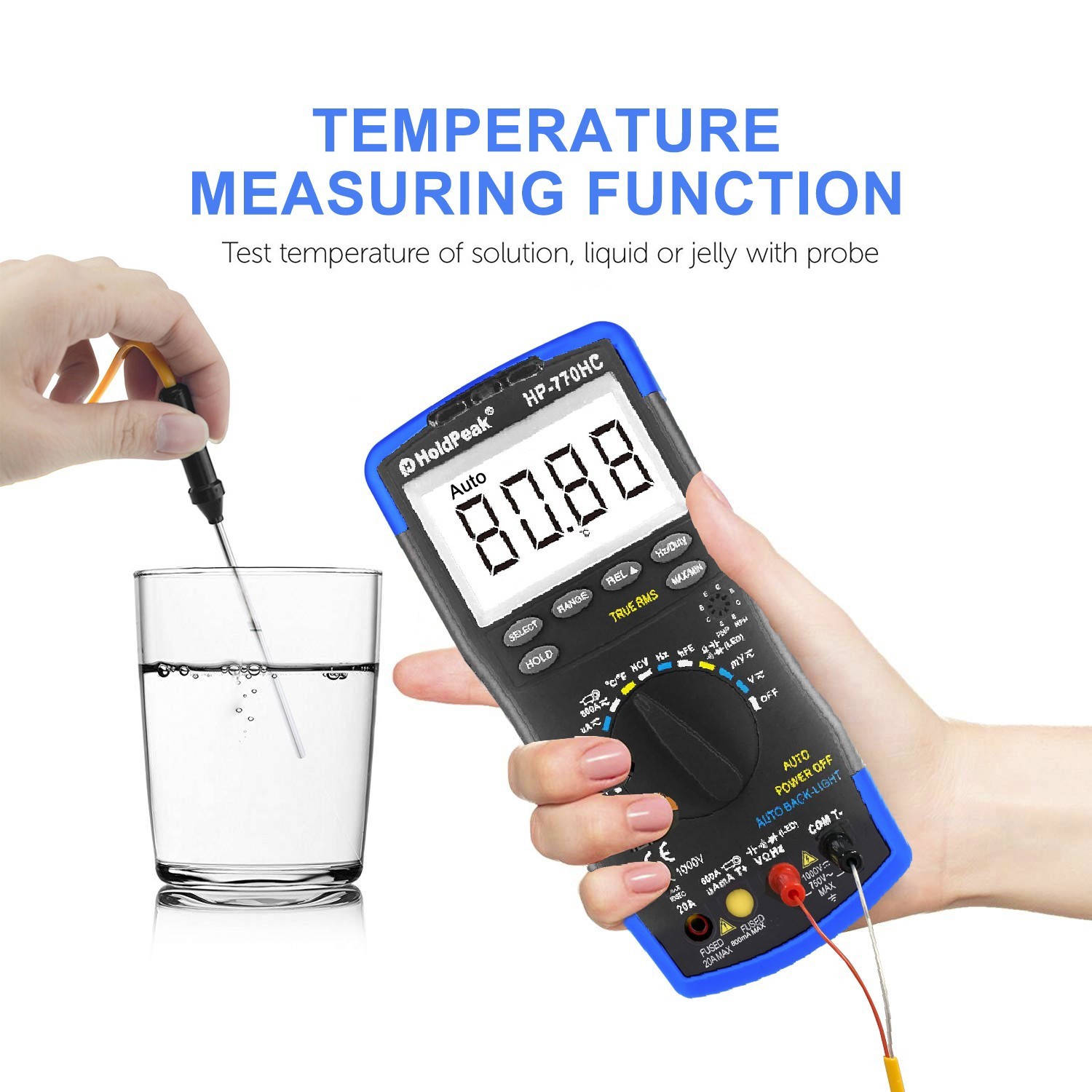 Digital Multimeter True RMS NCV Auto Range Fehlbedienungssperre 6000 Counts