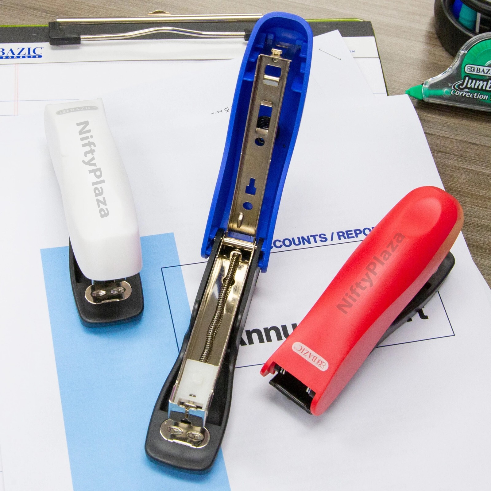 Two Tone Standard Stapler (26/6) with 500 Ct. Staples Random Color High-quality