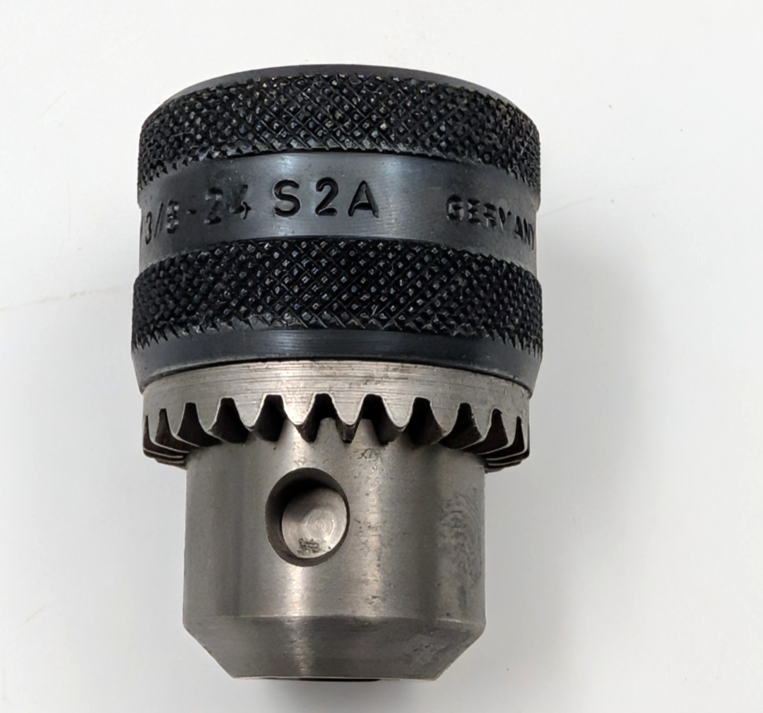 ROHM Prima Drill Chuck – 3/8″-24 #72628 – 0.5-8mm Cap – New – Made in Germany