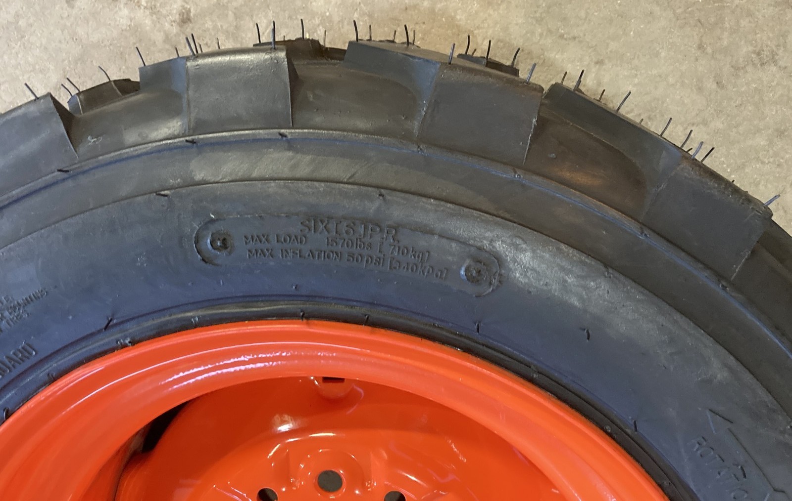 Pair of 2-27X8.50-15 SKS-5 Tires/Rims for Kubota/Kioti Tractor-27-8.50-15(6 LUG)