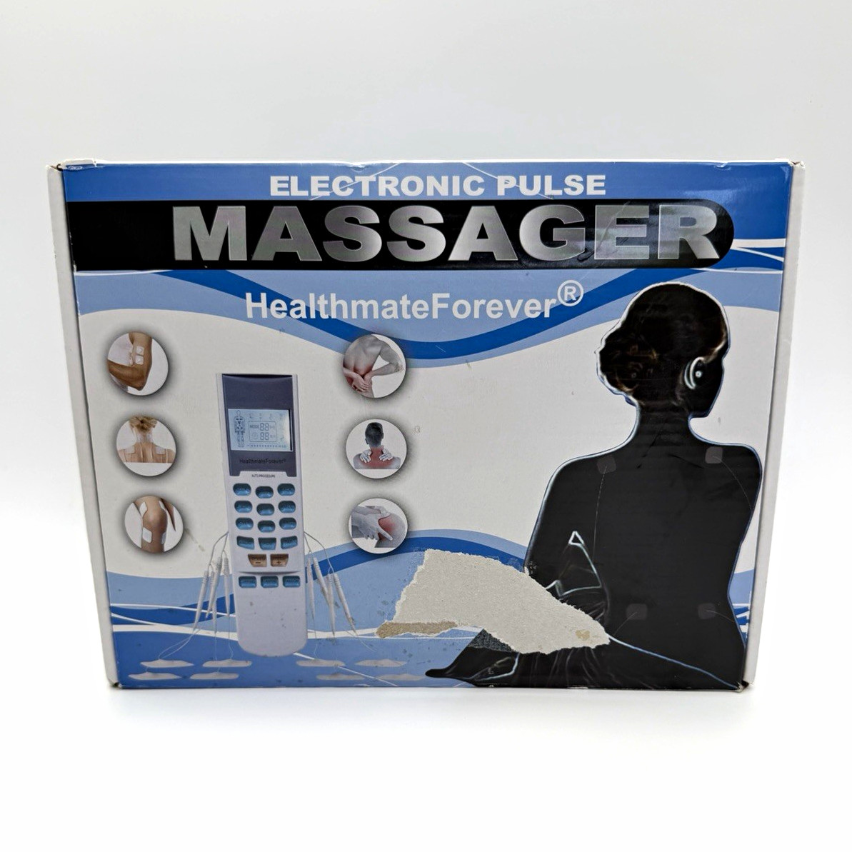 HealthmateForever TENS/EMS Unit 4-Channel Handheld Pulse Massager YK15AB