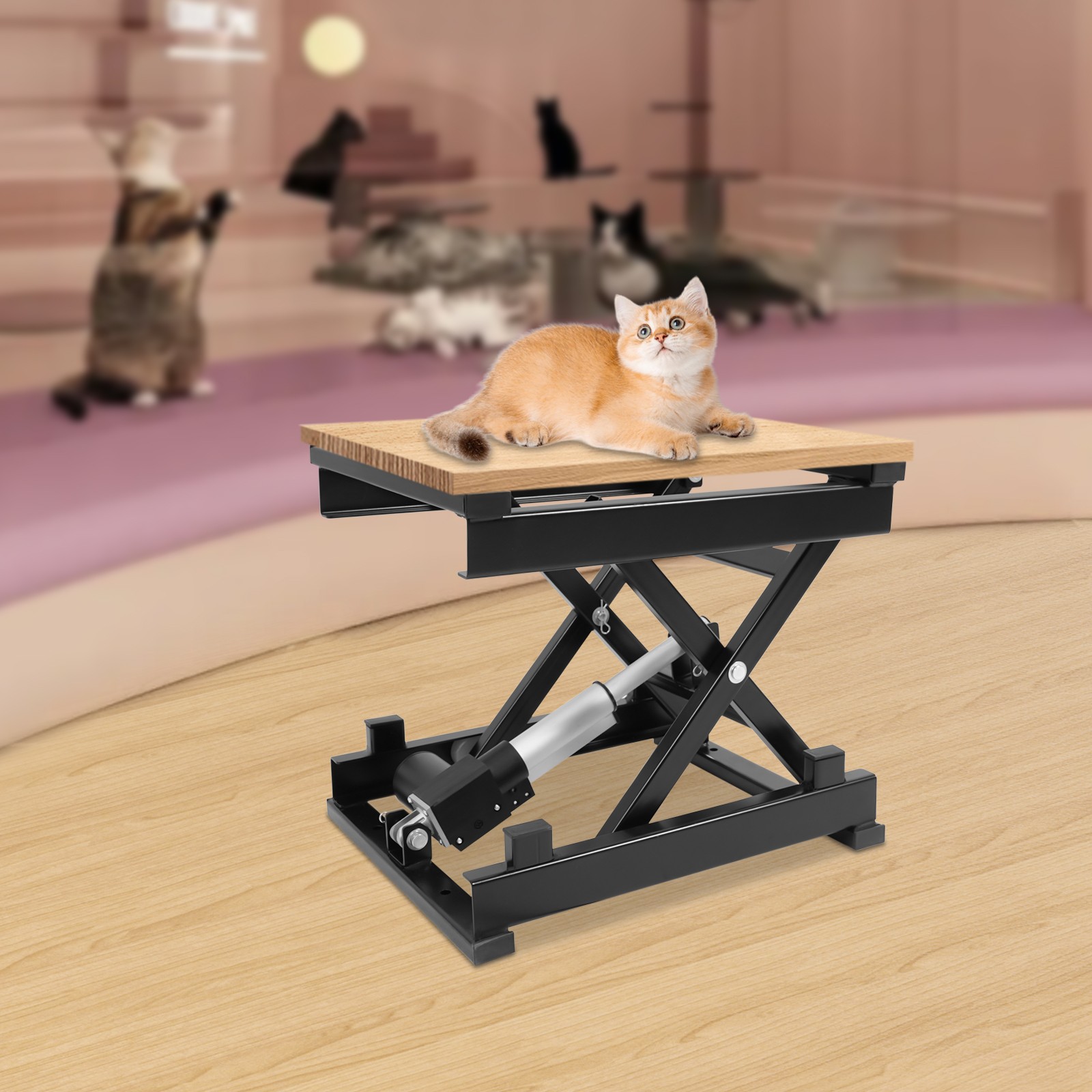 Electric Scissor Lift Table Hydraulic 130 lbs Adjustable Height 7.17-16.14in