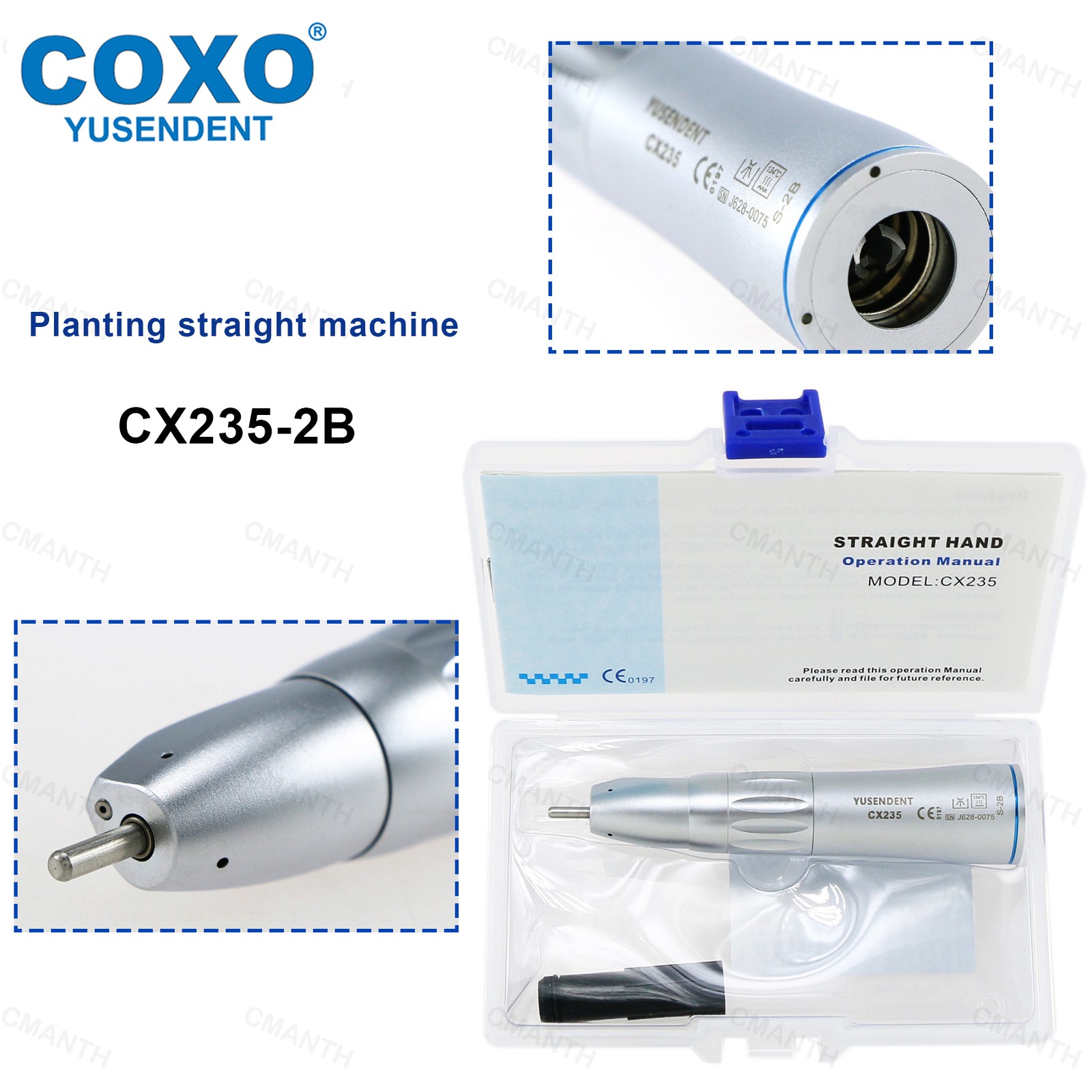 COXO Dental Low Speed Contra Angle Handpiece Air Motor 2/4 Holes Rotor Head Part