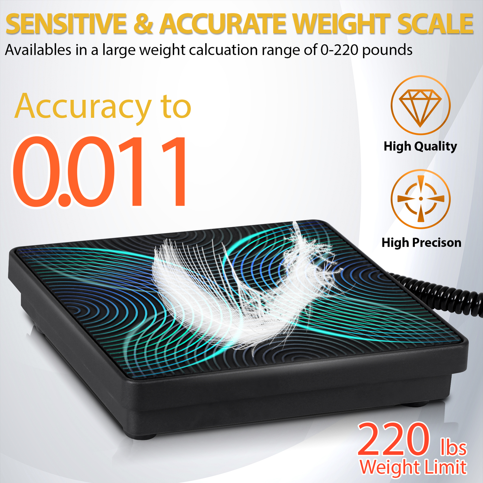 Electronic Digital Refrigerant Charging Weight Scale with Case for HVAC 220LB