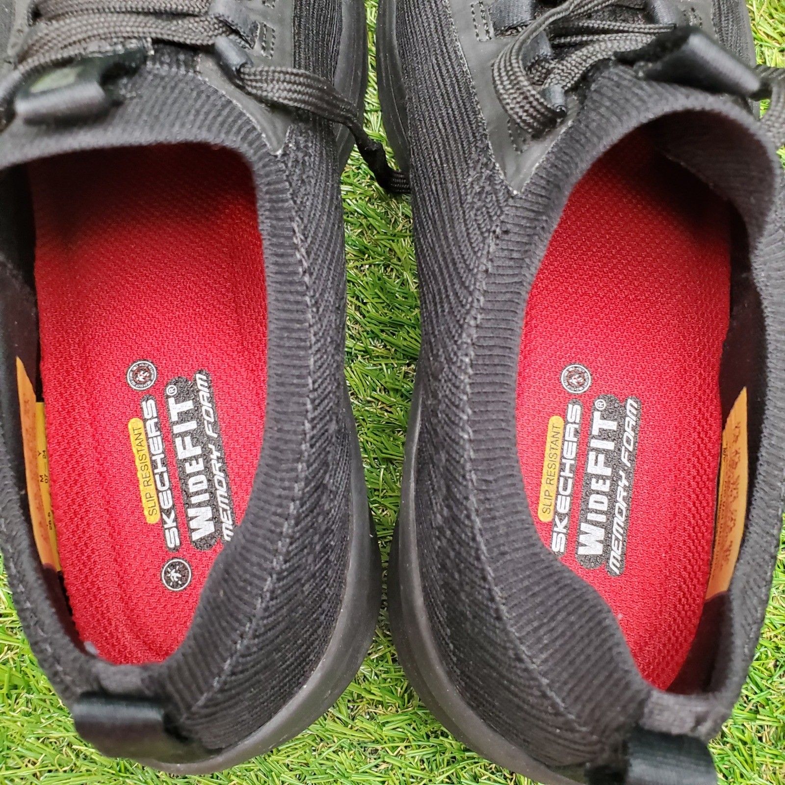 Skechers D’Lux Walker SR Ozema Slip Resistant Work Shoes Black Womens 7.5 WIDE