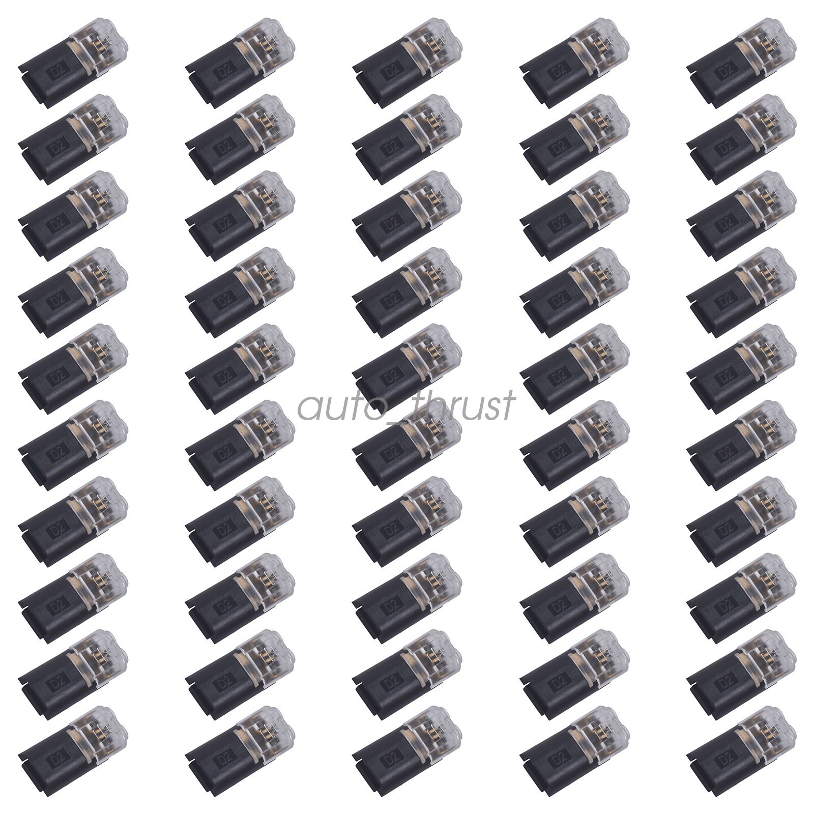 50 pcs Double-Wire Plug-in Connector, Cable Clamp Locking Buckle, AWG 18-22*