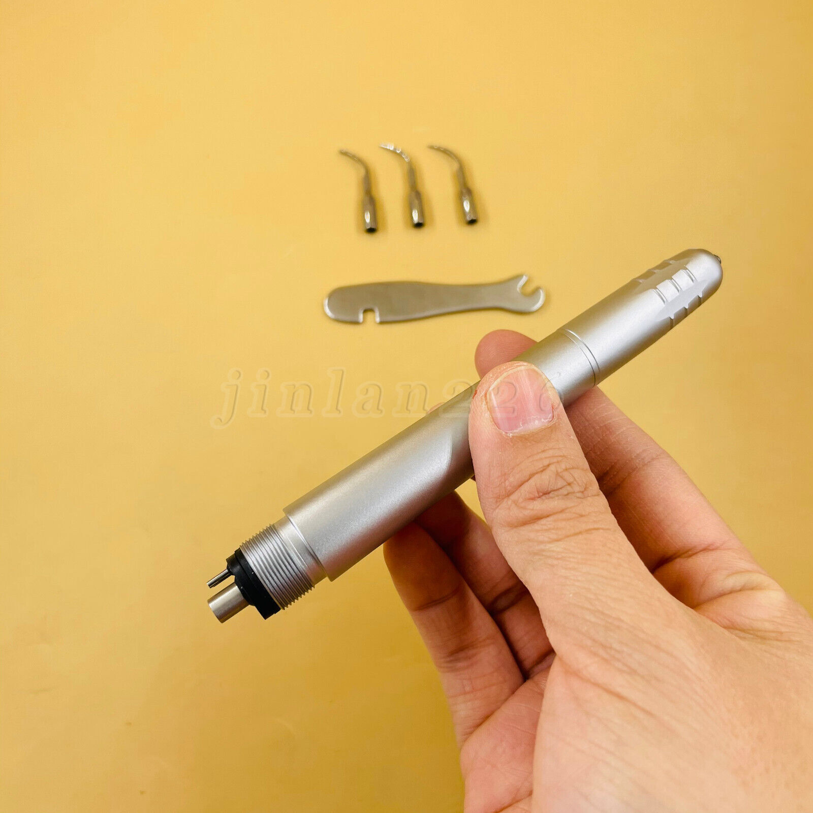 Dental Ultrasonic Air Perio Scaler Handpiece Hygienist 2/4Hole W/ 3 Scaling Tips
