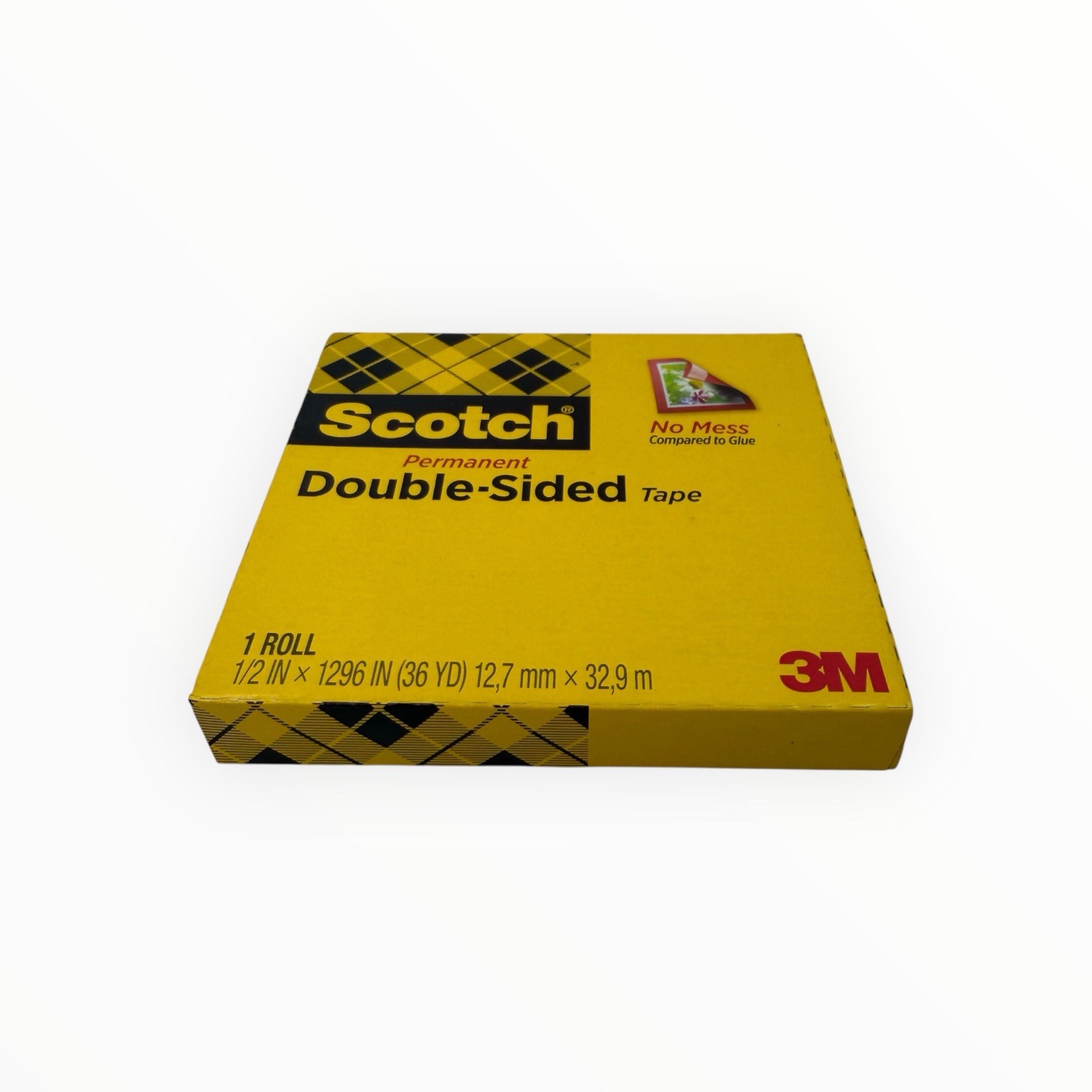1 Roll Scotch Double-Sided Tape Permanent 1/2″x 1,296″ Clear 3″ Core 665