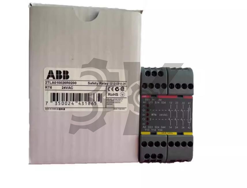 ONE NEW ABB Safety relay 2TLA010026R0200 RT6 24VAC US Free TAX