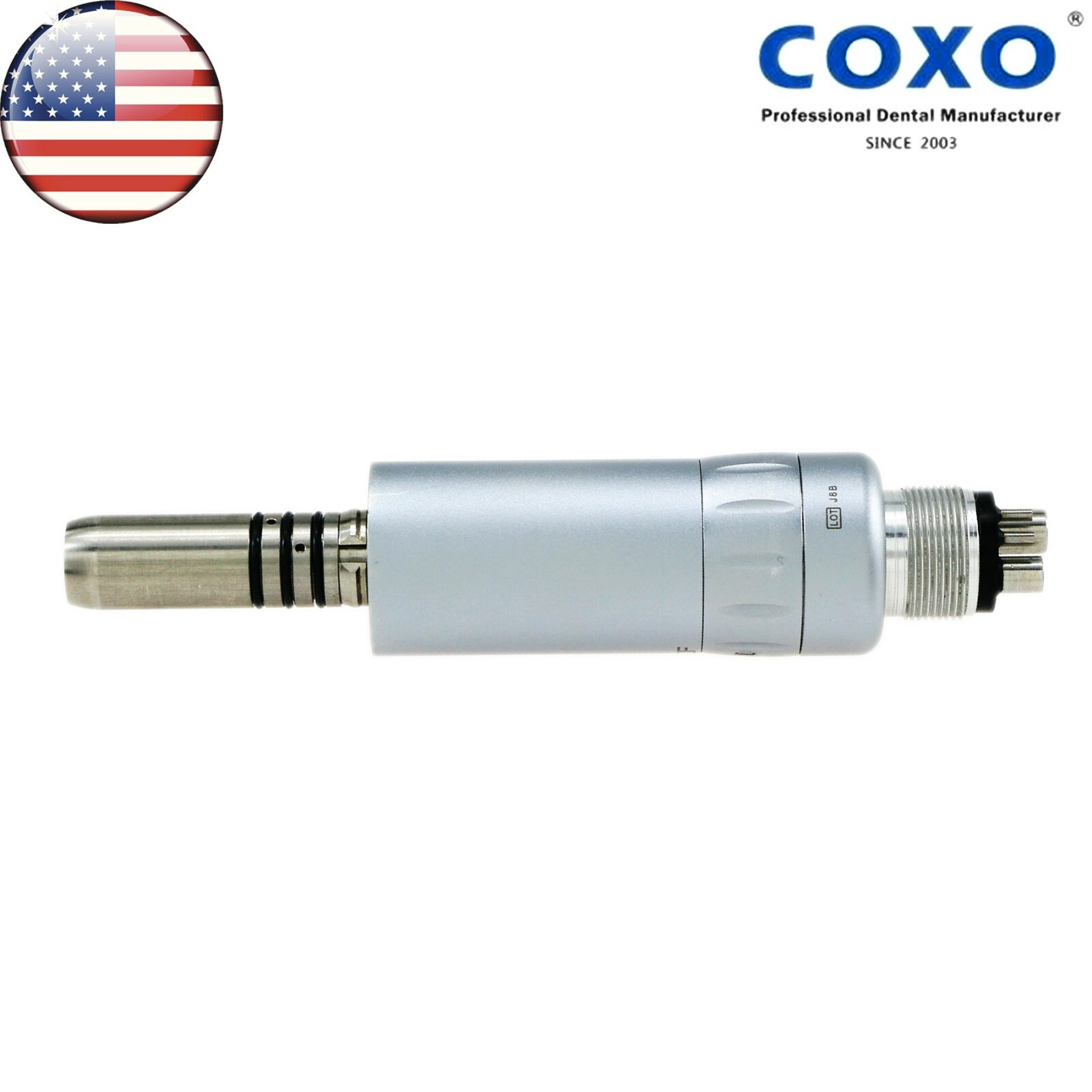 US COXO Dental Low Speed Handpiece Contra Angle Inner Water Air Motor 2/4 Holes