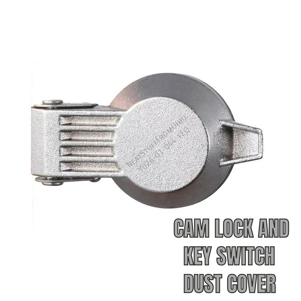 CAM LOCK DUST COVER – KEY SWITCH COVER, WEATHER RESISTANT, METAL, ZINC PLATED