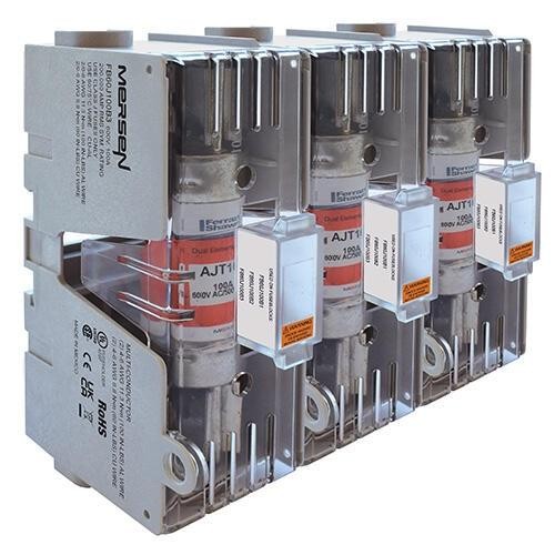 FB60J100B3, Fuse Holder, Class J, 600V/100A max., 3 Pole, Box Terminals