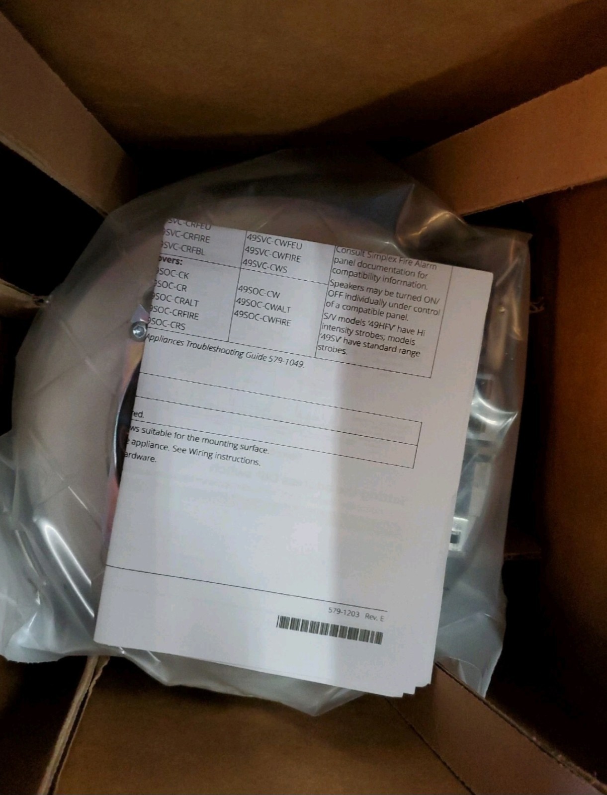 Simplex 49S0-APPLC Ceiling Mount Addressable Speaker NEW [1 EACH] Volume Pricing