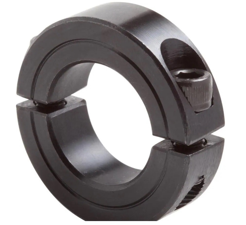1″ shaft set screw split steel collar stop black oxide 1 inch collars