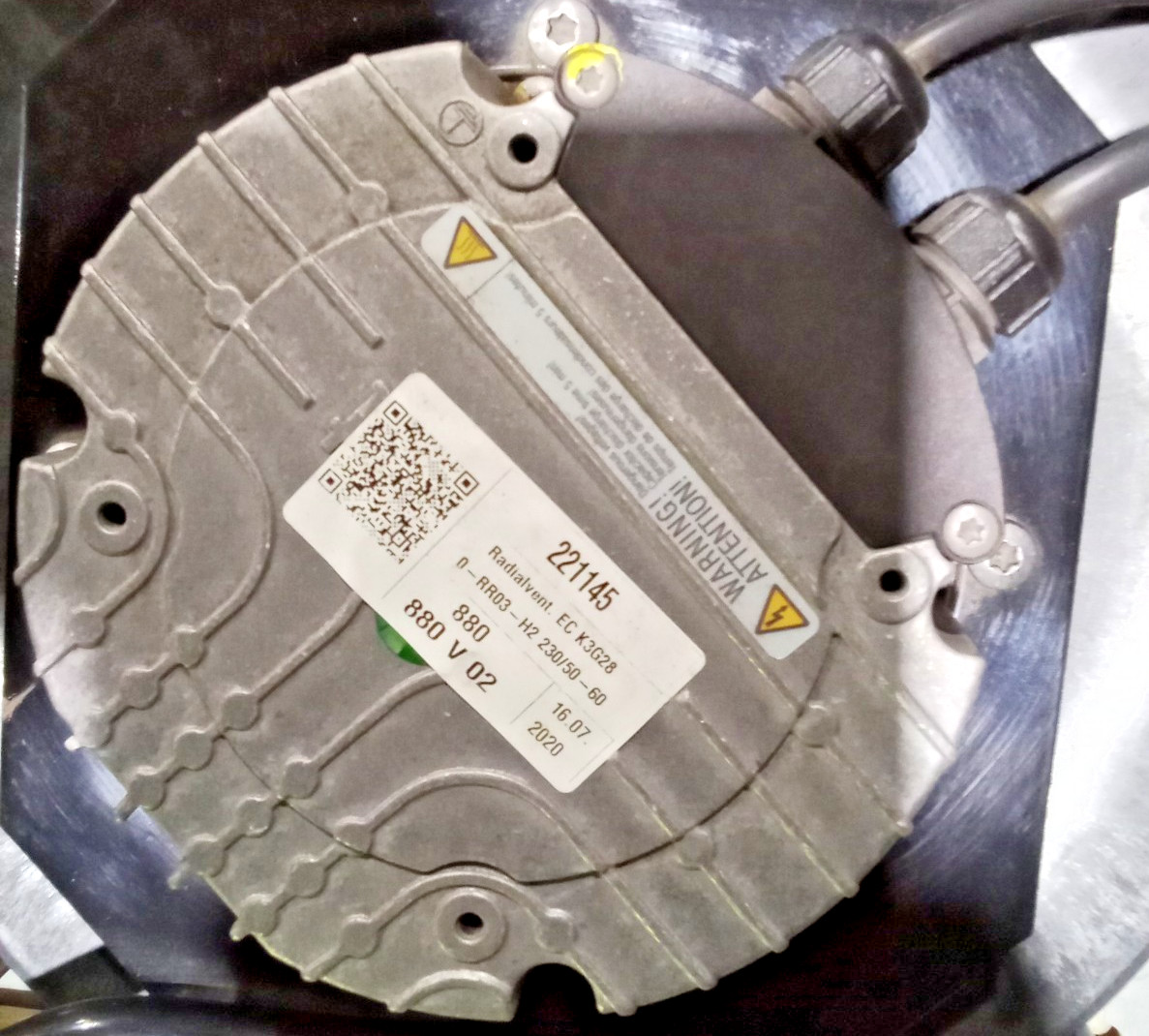 EBM-Papst K3G280-RHD-H2 EC Centrifugal Blower Fan 230-277VAC 680W