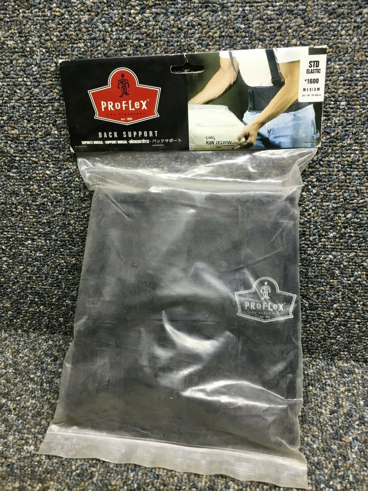 ProFlex 1600 Standard Elastic Back Support, Black, Medium