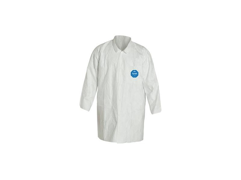 DuPont Tyvek 400 Disposable Lab Coat, White, 30 Count, Snap Front, New old stock