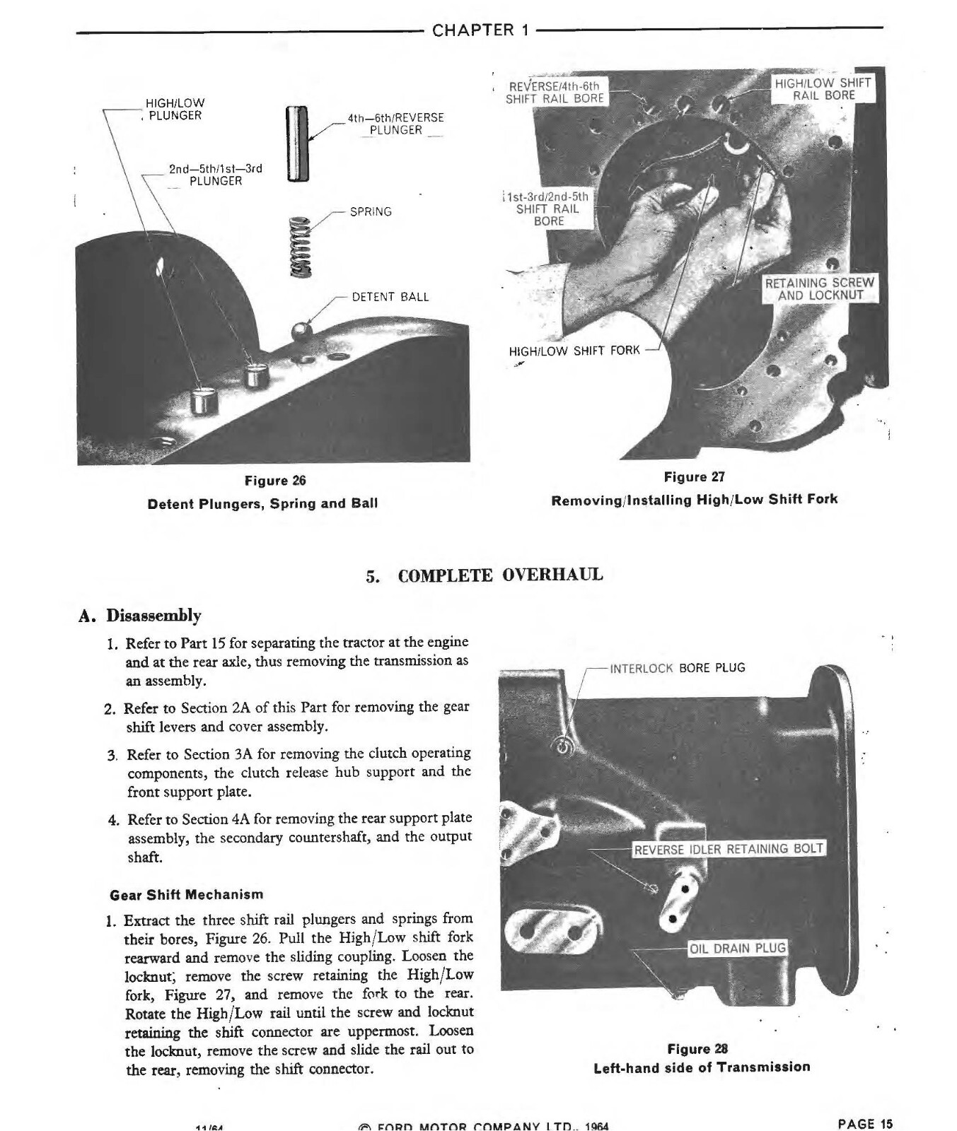 CD 1965-1975 Tractor Service Manual Fits Ford 2000 3000 4000 5000 7000 3400-5550