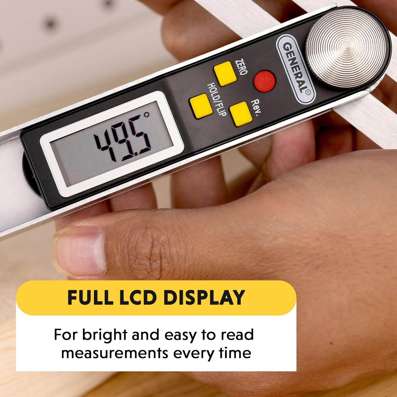 General Tools T-Bevel Gauge & Protractor – Digital Angle Finder with Full LCD Di