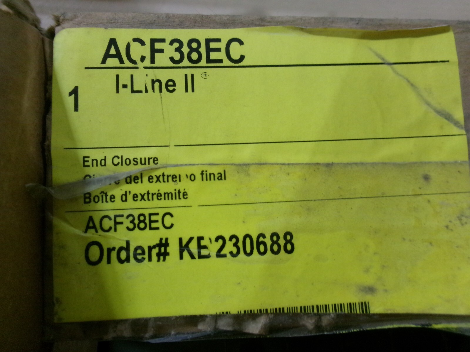 New Square D ACF38EC I-Line II Busway End Enclosure