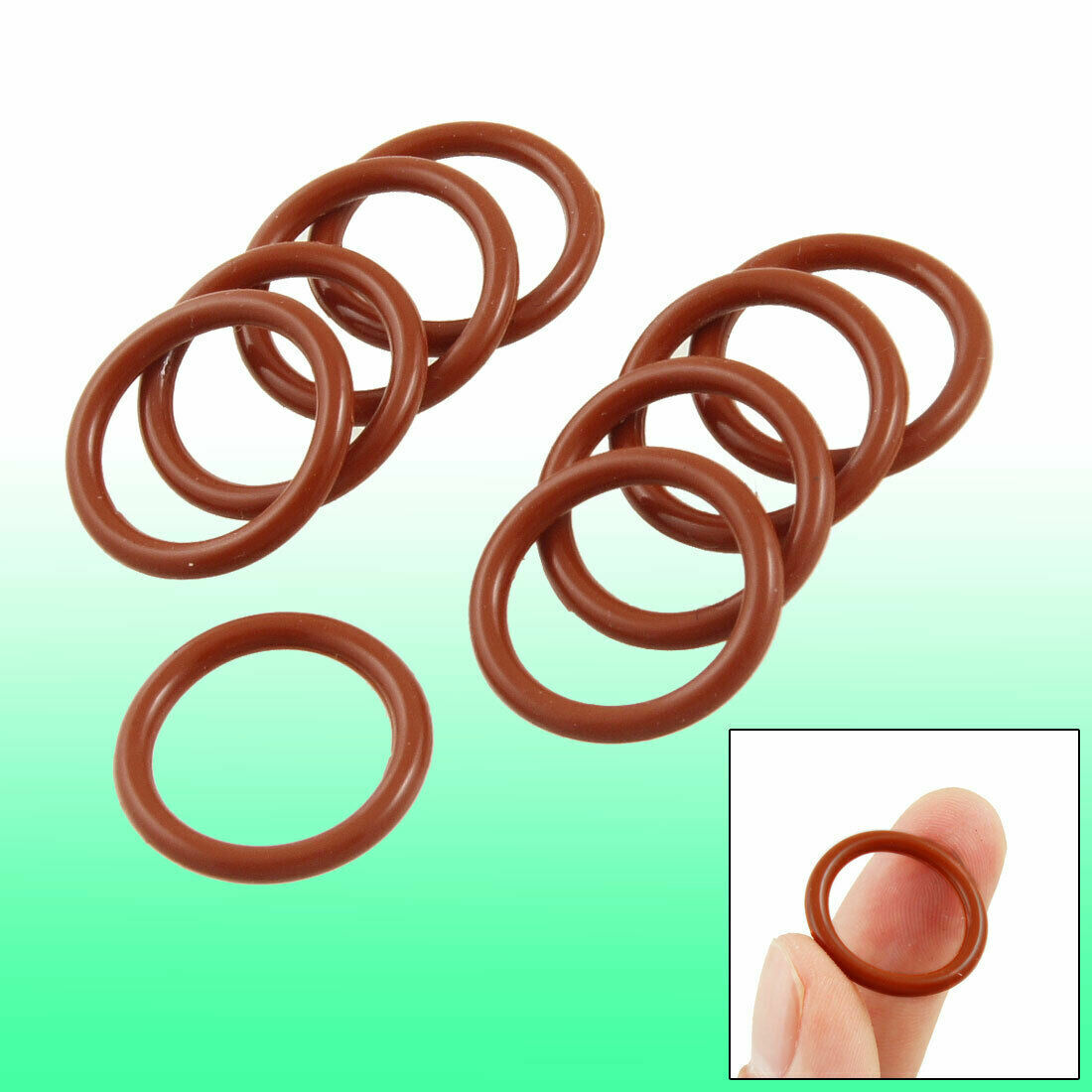 10 Pcs 22mm OD 2.5mm Thickness Red Silicone O Ring Oil Seals✦KD