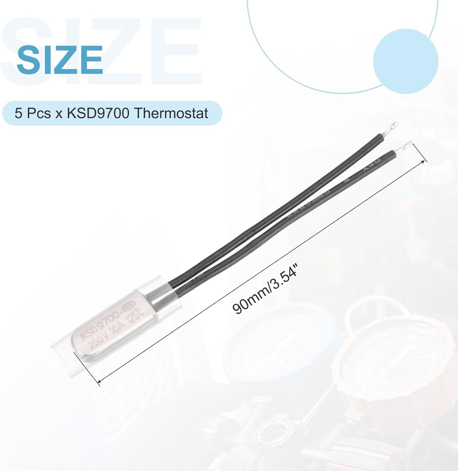 5Pcs KSD9700 Thermostat 125C 257F Normally Close Temperature Switch Thermal