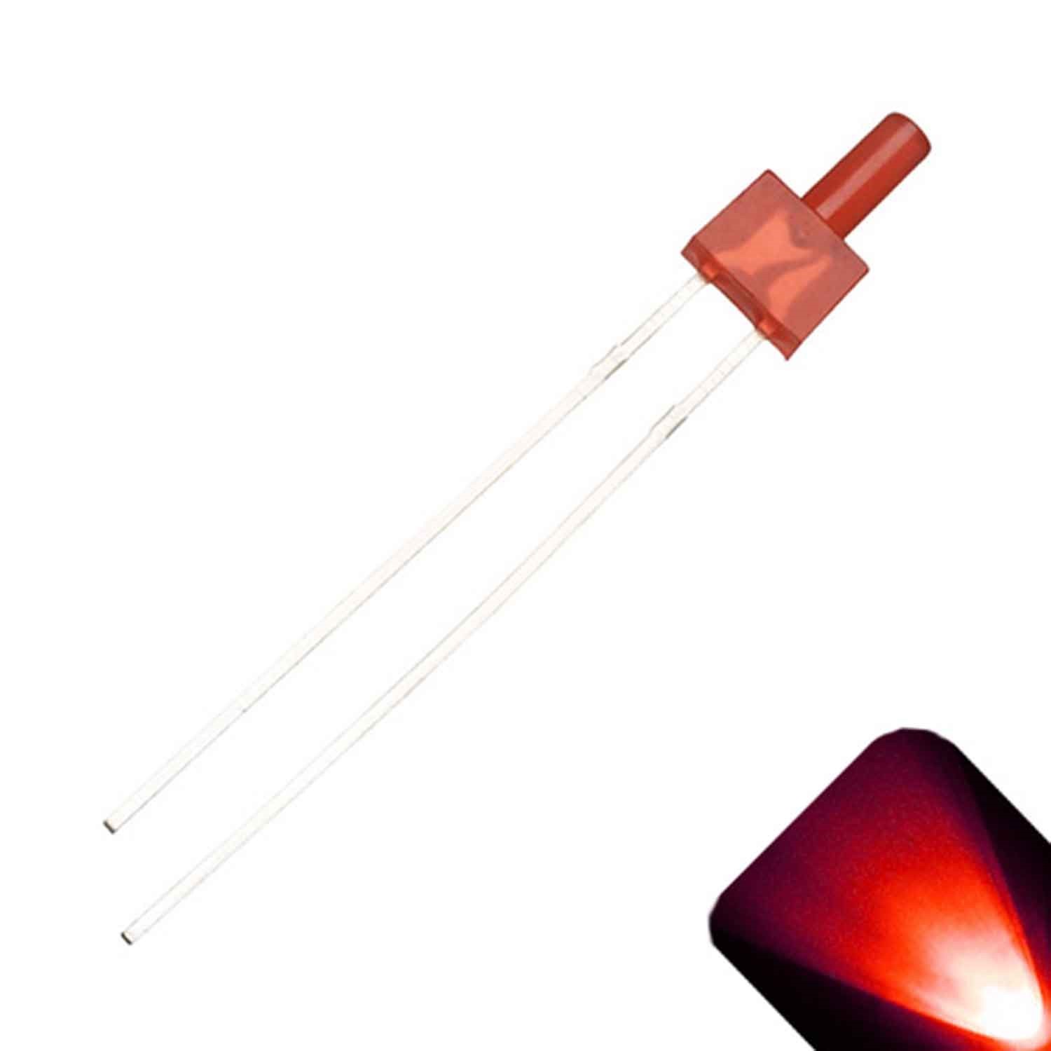 20 x 2mm Tower Red Diffused LED Super Bright Lighthouse LEDs Model Building Scal