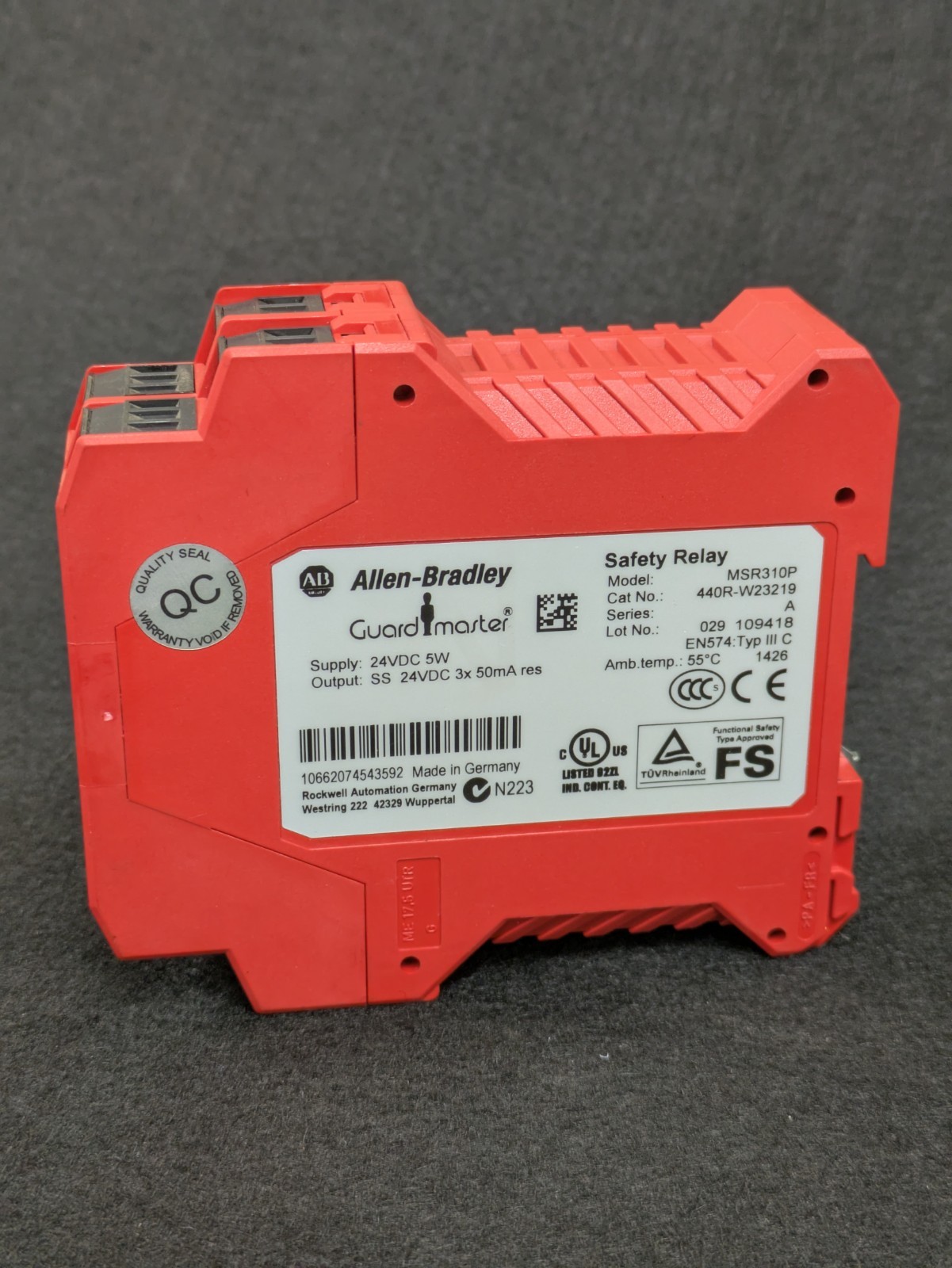 Allen Bradley 440R-W23219 Ser. A MSR310P GuardMaster Safety Relay OVERNIGHT SHIP