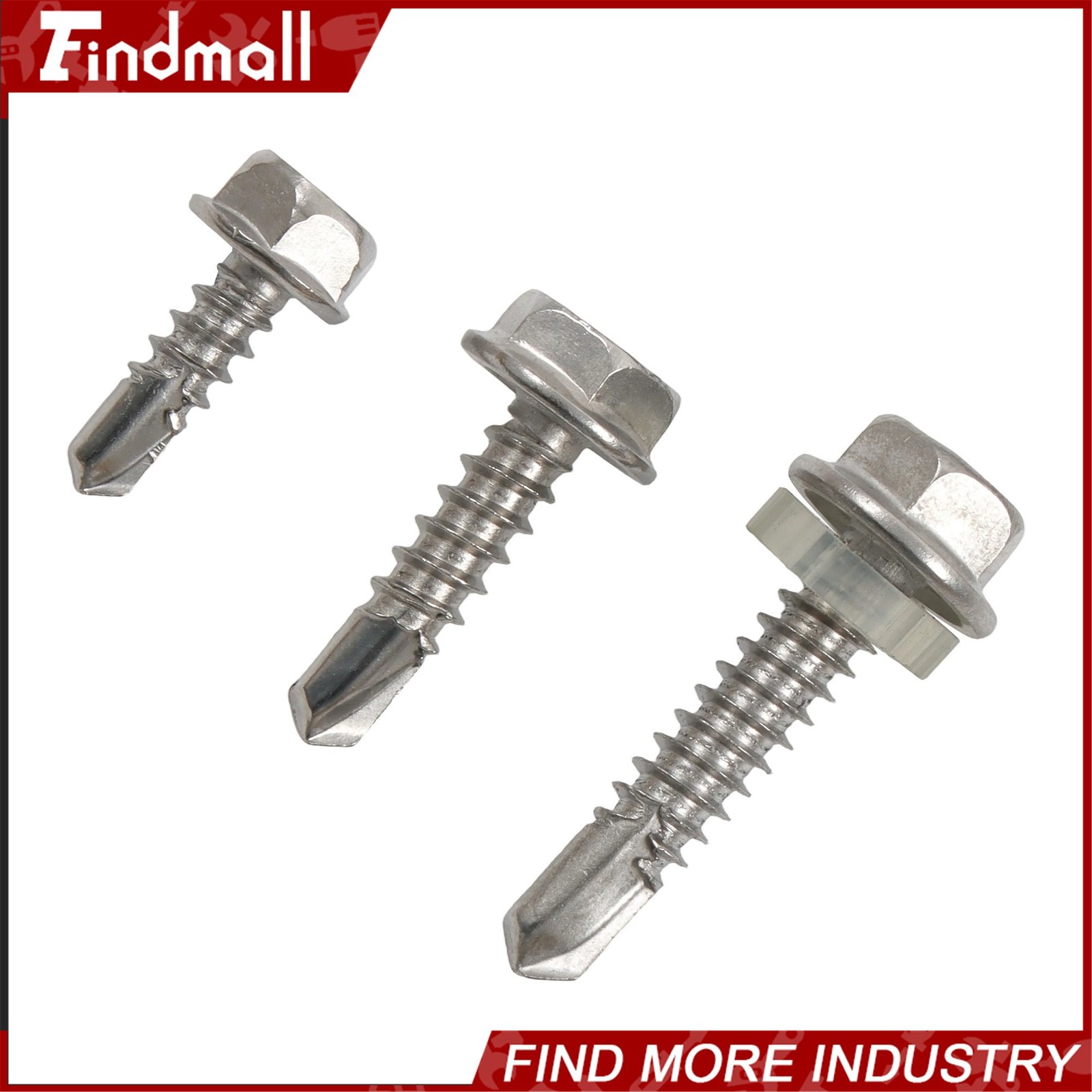 370Pcs #8#10#14 Self Drilling Screws Assortment Kit,410 Stainless Steel