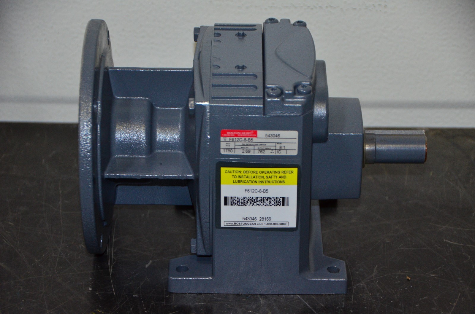 Boston Gear 28169 F612C-8-B5 Speed Reducer 8:1 Ratio 1750 RPM 2.69 IN HP 762 LB
