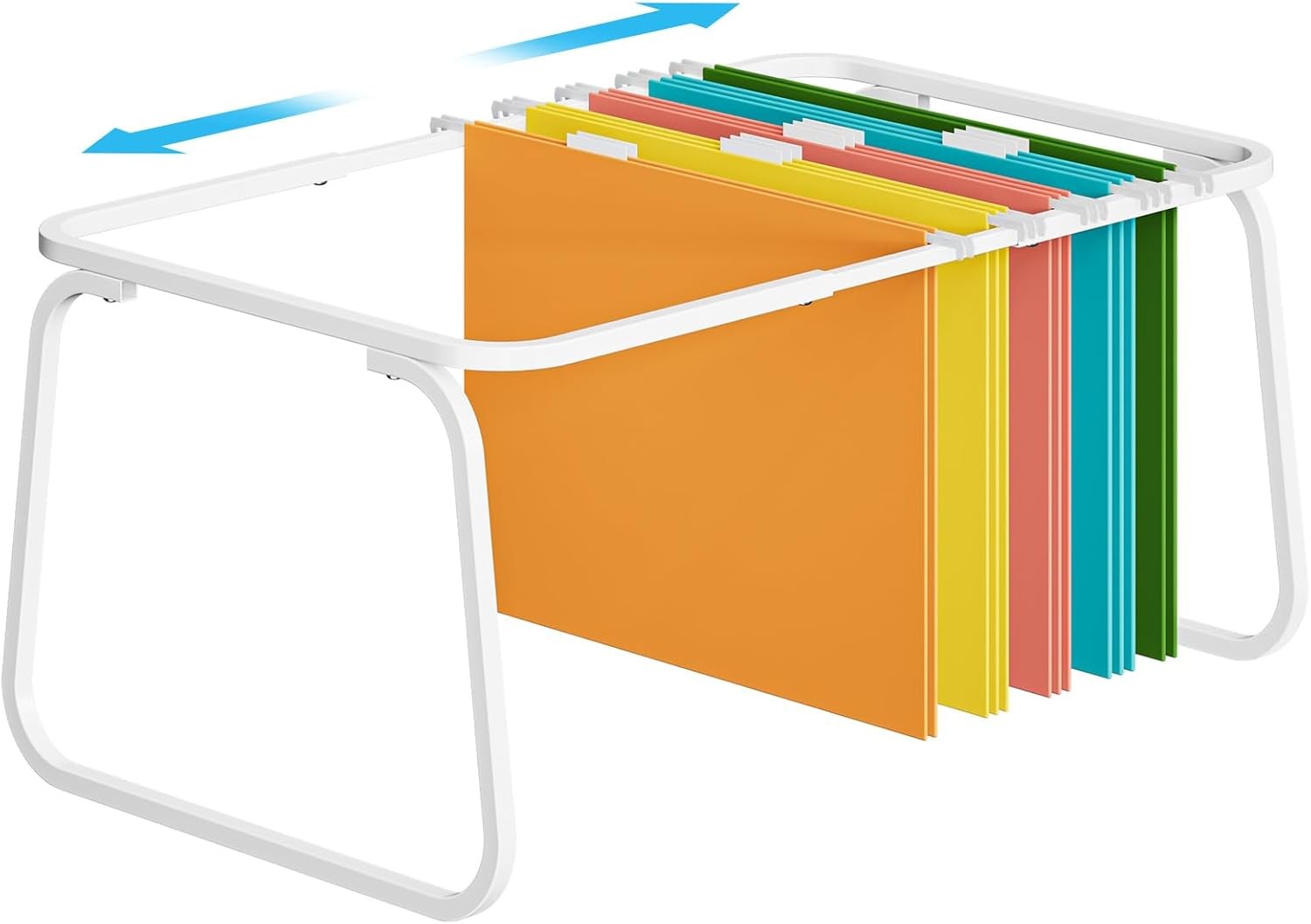 Hanging File Folder Frame, Adjustable Letter Size File Holder 16-25 Inches,
