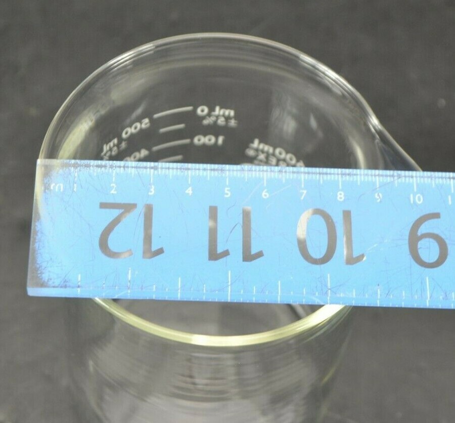 PYREX Glass 600mL Low Form Griffin Beaker Double Scale Graduated 1000-600 Single