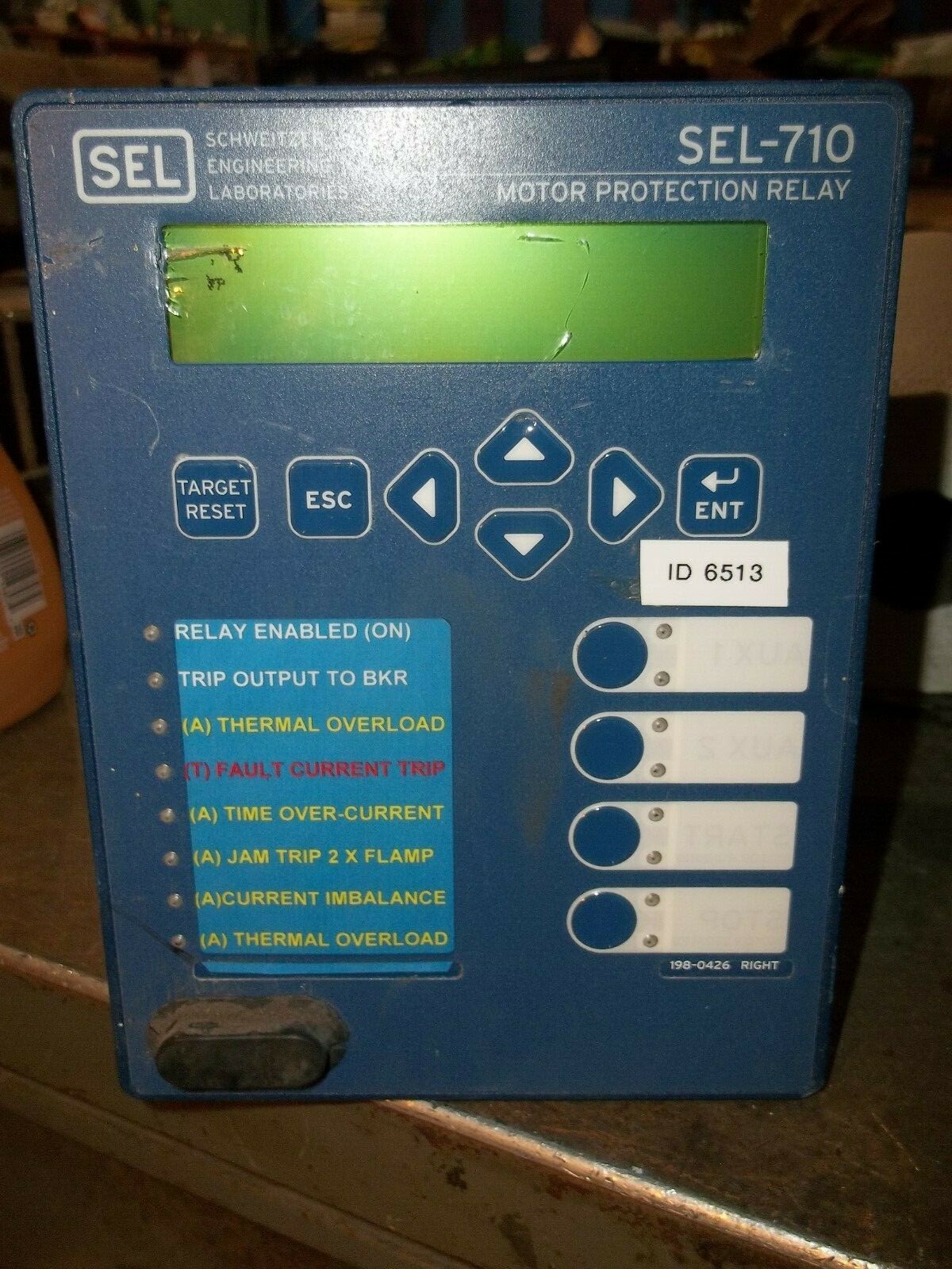 SEL SCHWEITZER SEL-710 MOTOR PROTECTION RELAY 071001A0X0X0X850000 (MM8)