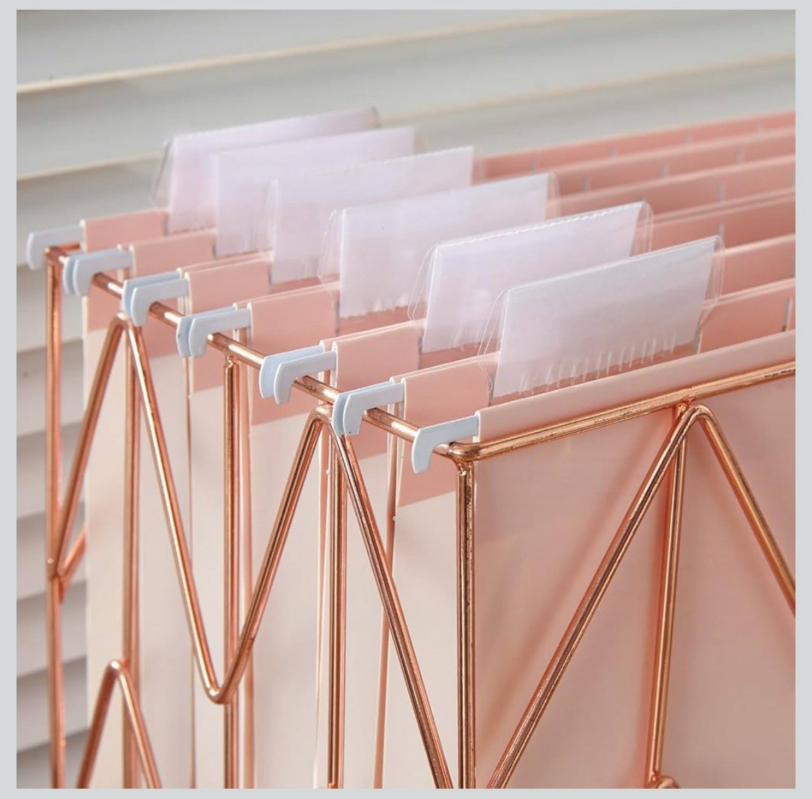 6 Pack Letter Size File Folders Organizer For Filling Cabinet Office Peach
