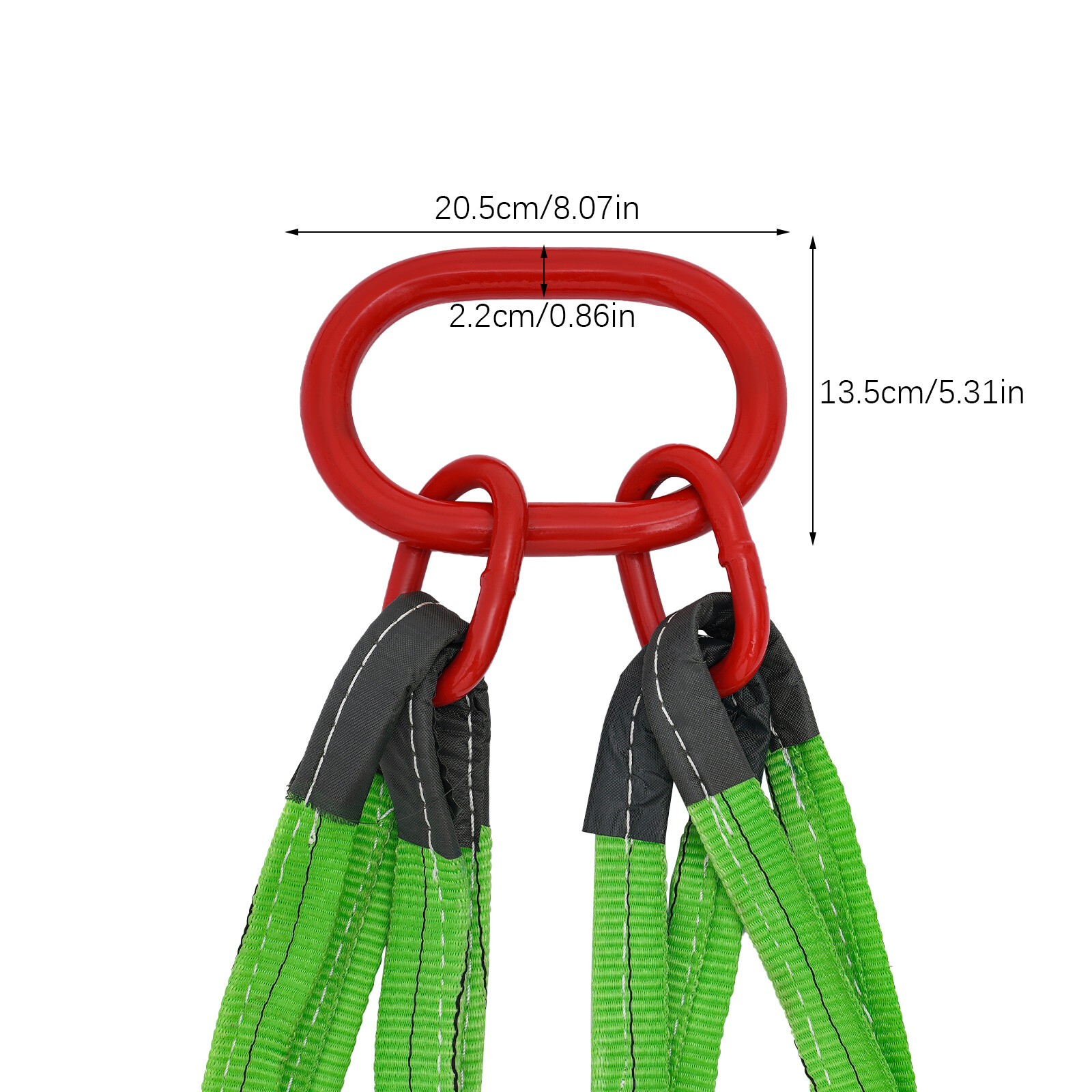 6T/13227 lbs 4.9ft 2.17in Chain Sling Polyester Lifting Sling with 4 Hooks NEW