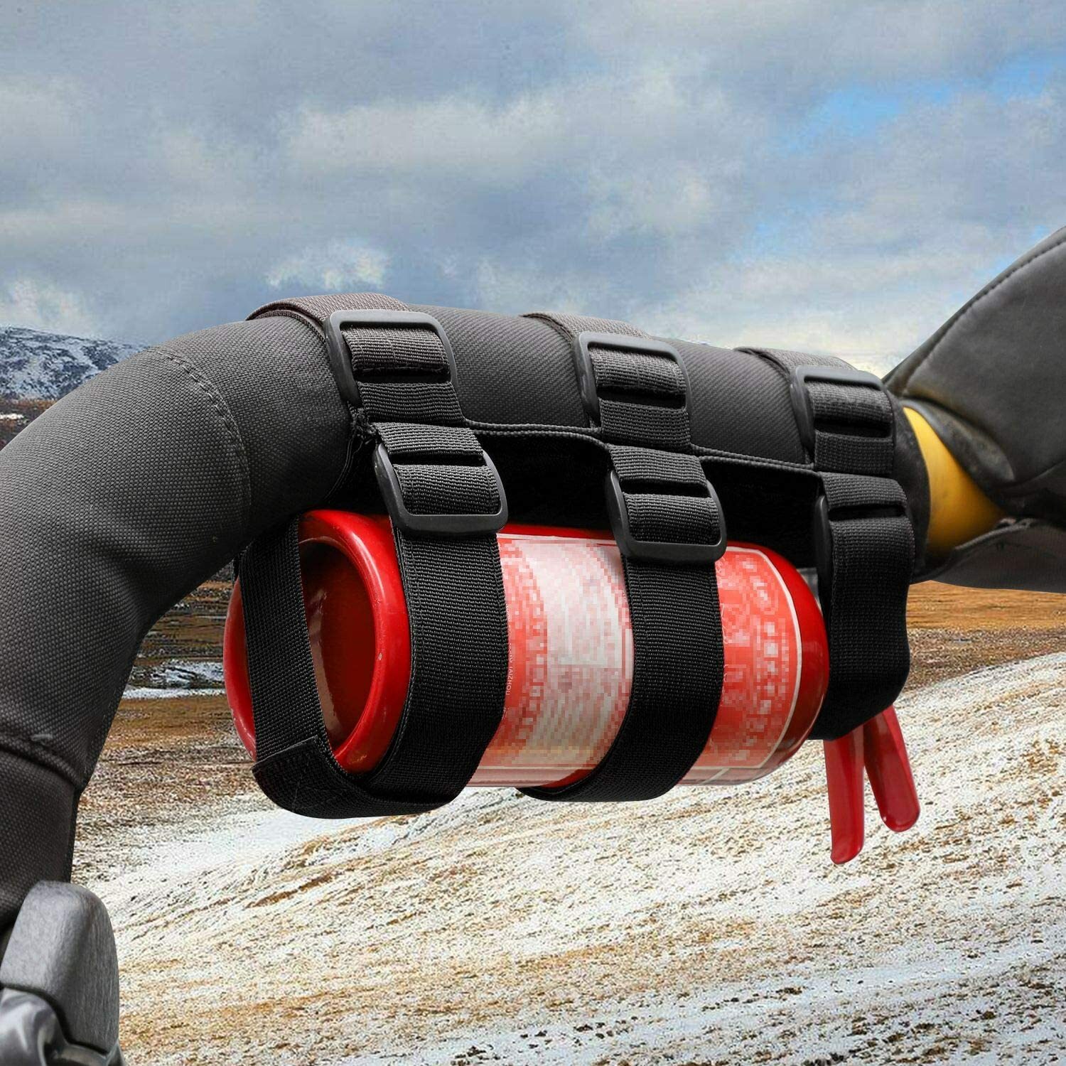 Car Roll Bar Fire Extinguisher Holder Adjustable Bracket Mount for Jeep Wrangler