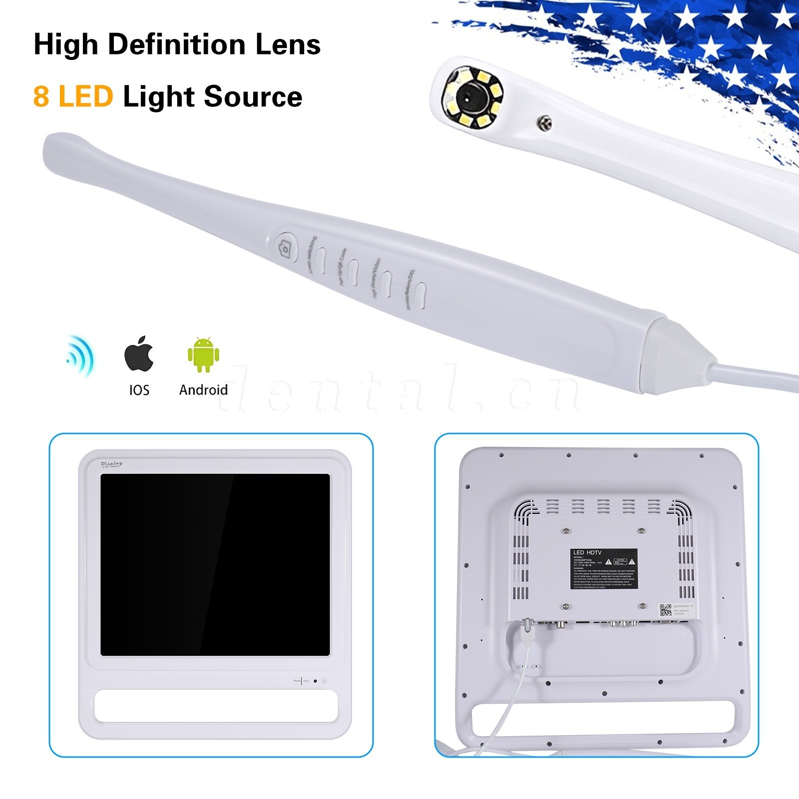 Wireless Dental Intraoral Oral Camera HD 1080p WIFI Endoscope teeth mirror IP67