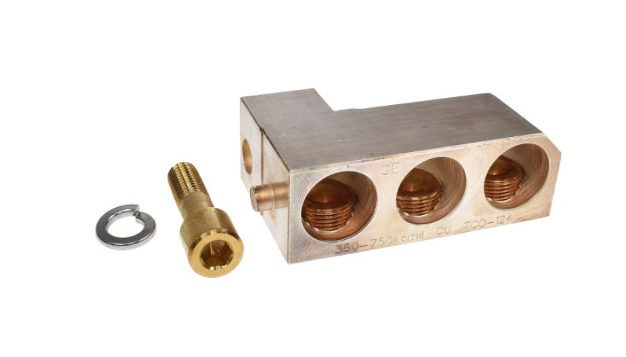 BRAND NEW – GE TCO124 COPPER LUG, 3 HOLE 250-750 KCMIL