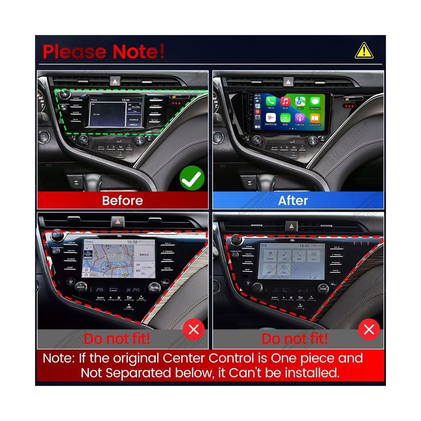 Car Radio for Toyota Camry 2018 2019 2020 2GB RAM 64GB ROM, Biorunn 10.1 Inch…